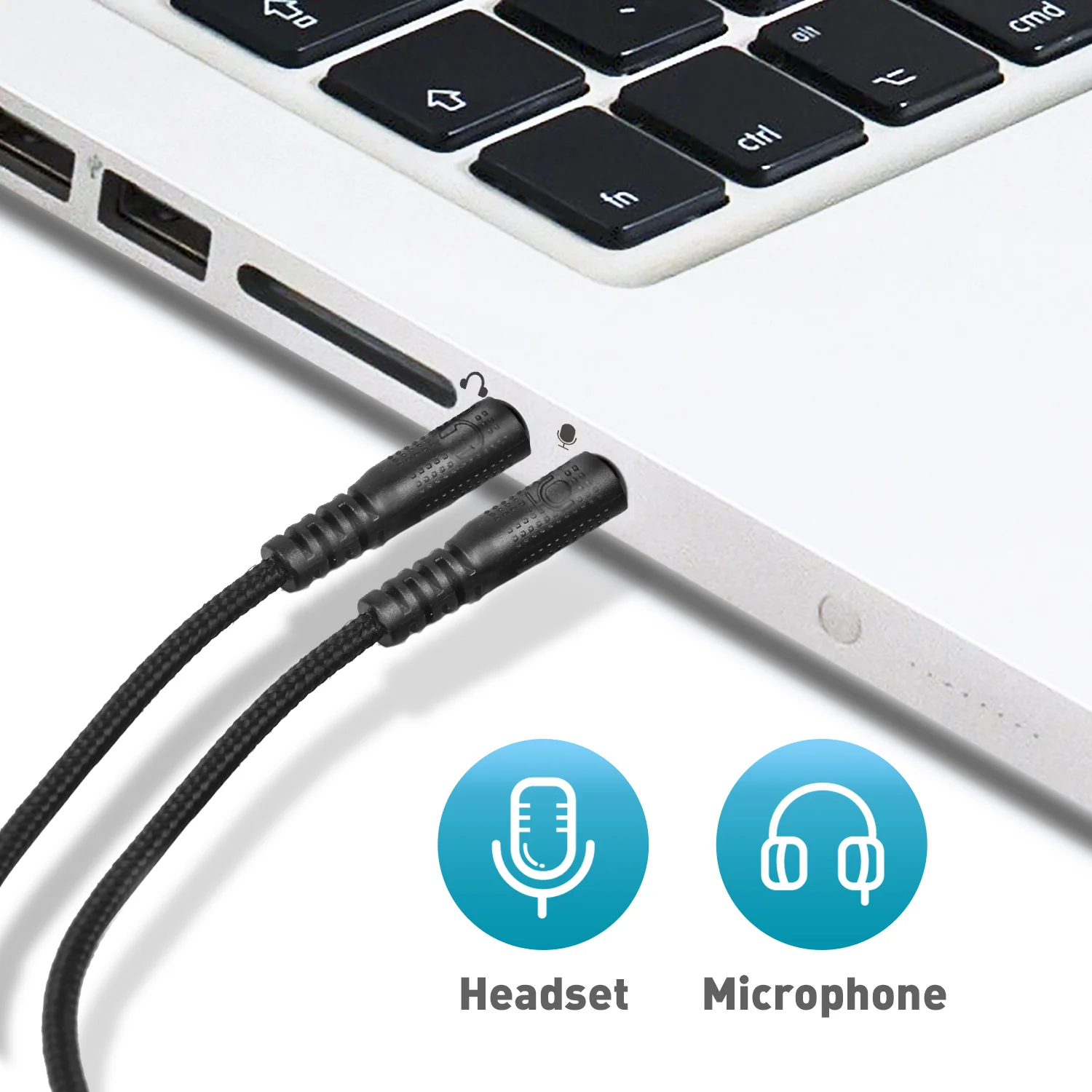 HAVIT 3.5mm Headphone Mic Adapter Cable for Laptop PC, 1 Male To 2 Dual Female Jack - Image 6
