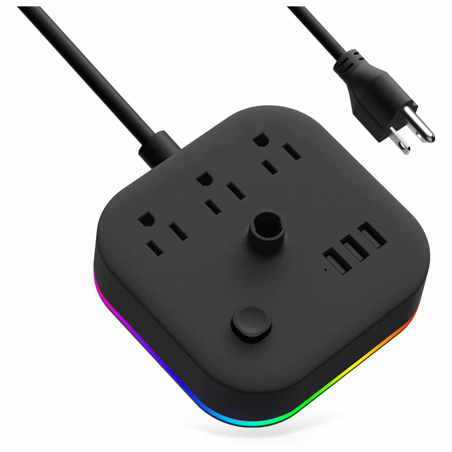 HAVIT DPM05 RGB Headset Stand with 3 USB Charging Ports & 3 Power Outlets 【US Only】 - Image 3