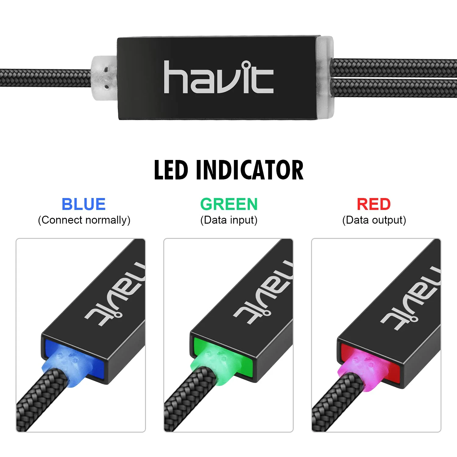 HAVIT EMD-62 5 Pin MIDI in-Out Cable with Type-C to USB Adapter - Image 6