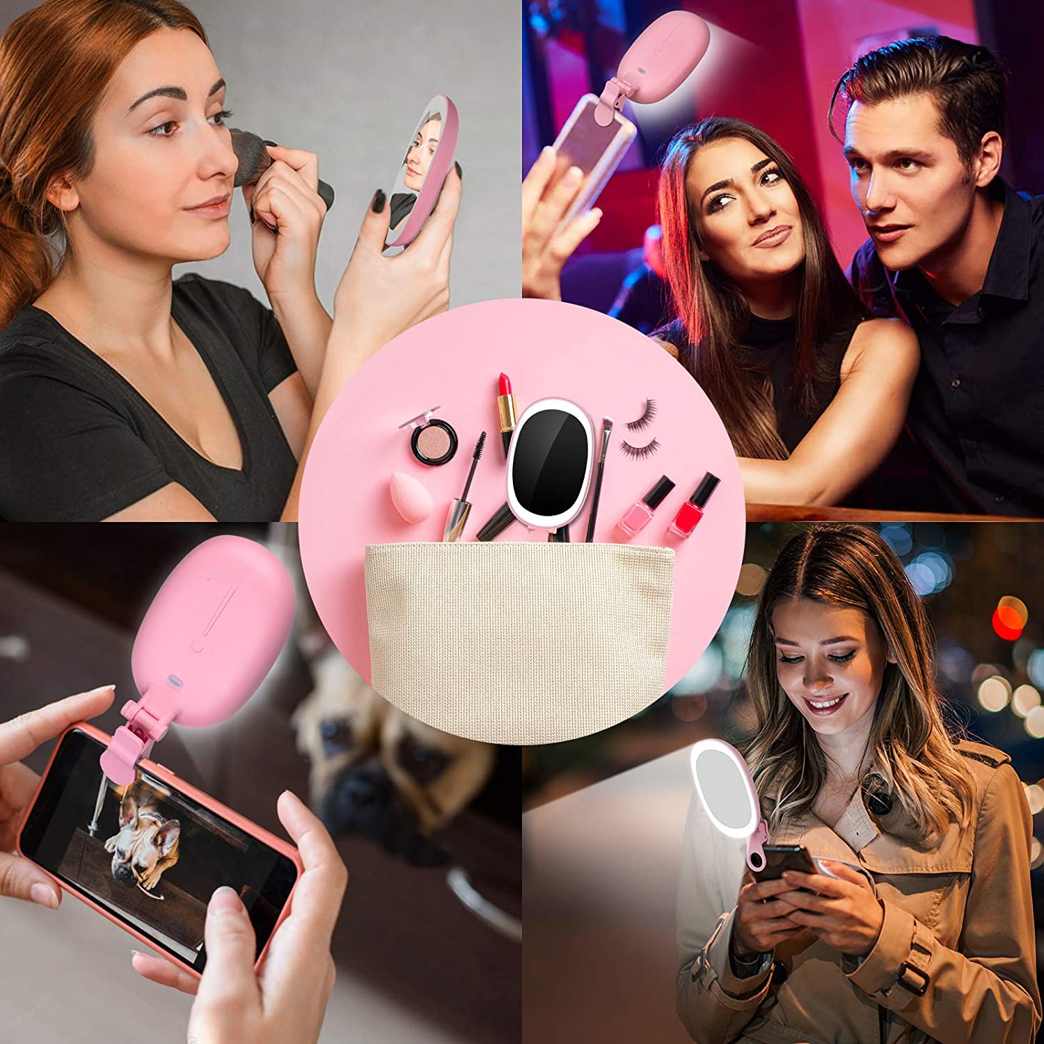 HAVIT F-528 Clip-On Selfie Ring Light with 48 LED Mirror & 3 Light Modes - Image 6