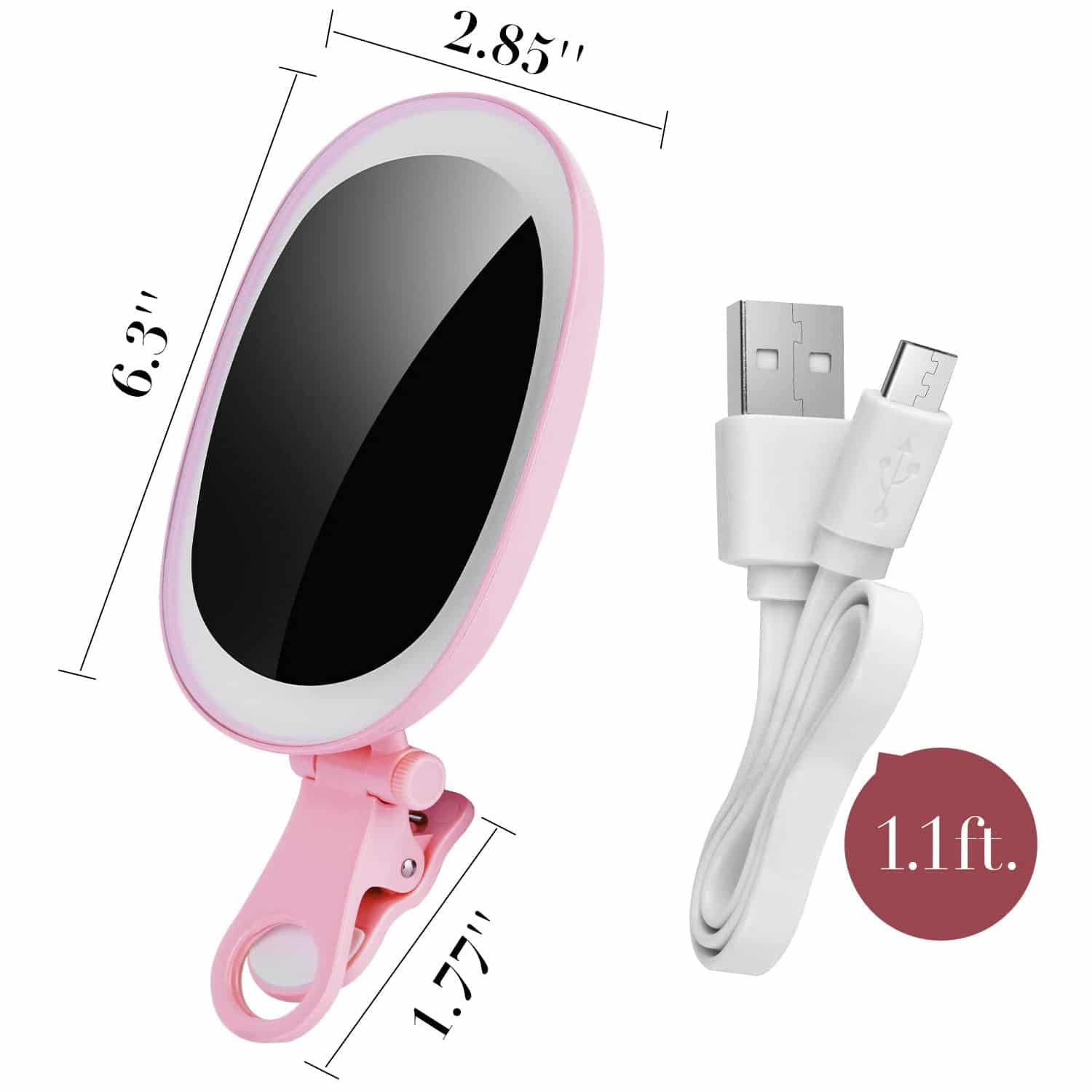 HAVIT F-528 Clip-On Selfie Ring Light with 48 LED Mirror & 3 Light Modes - Image 9