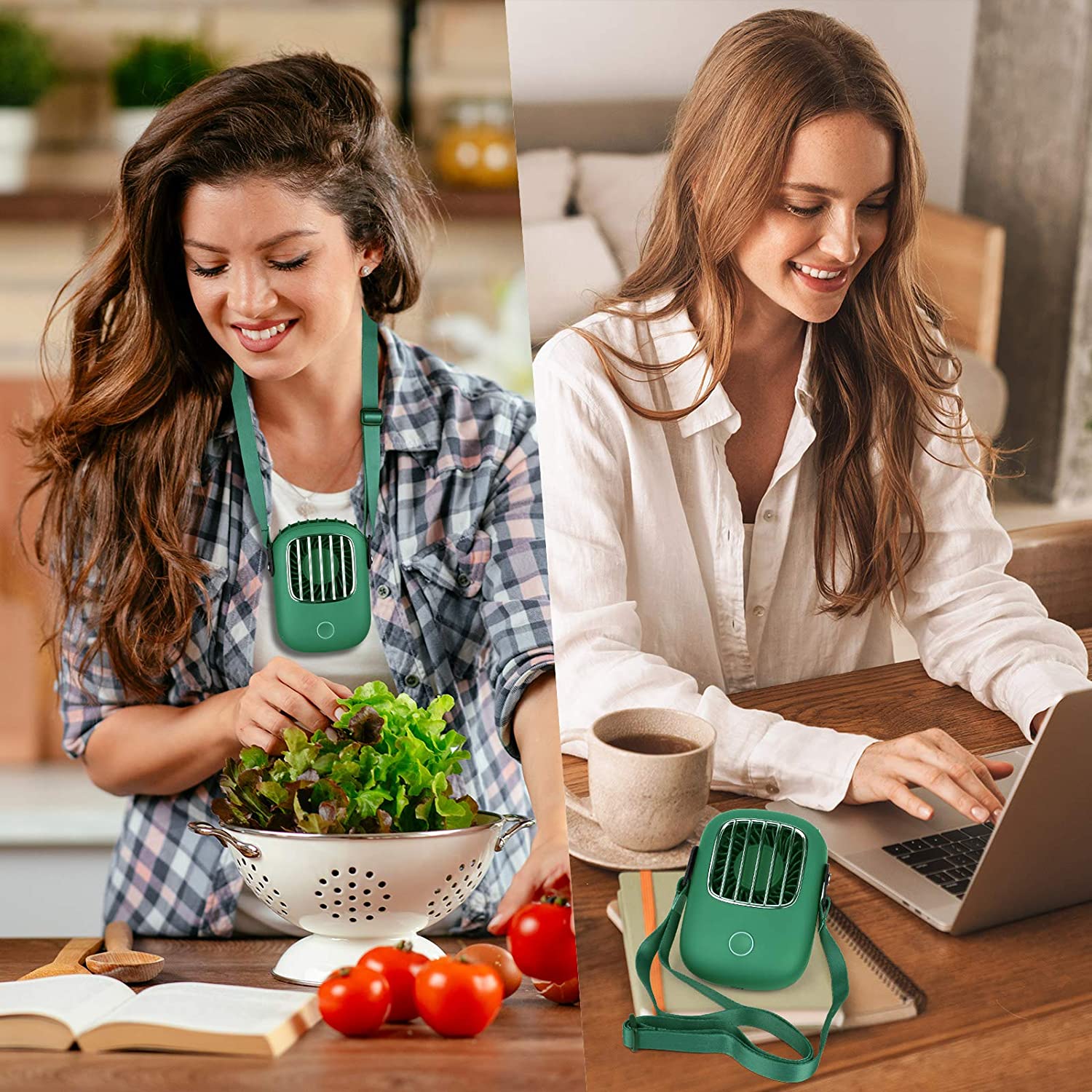HAVIT F101 Portable Rechargeable Neck Fan with 3 Speeds Setting-2 Pack - Image 7