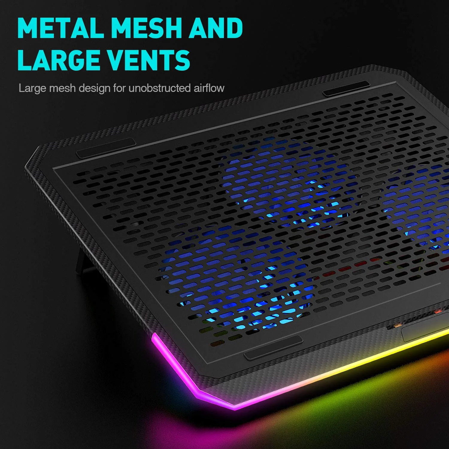 HAVIT F2073 Gaming Laptop Cooling Pad for 15.6-17 Inch Laptop with RGB Backlight & Touch Control - Image 3