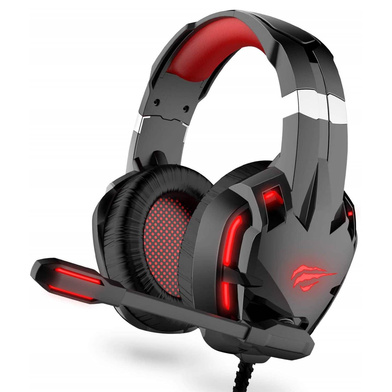 HAVIT H2001D Wired Gaming Headset with LED & Noise Cancelling Mic - Image 10