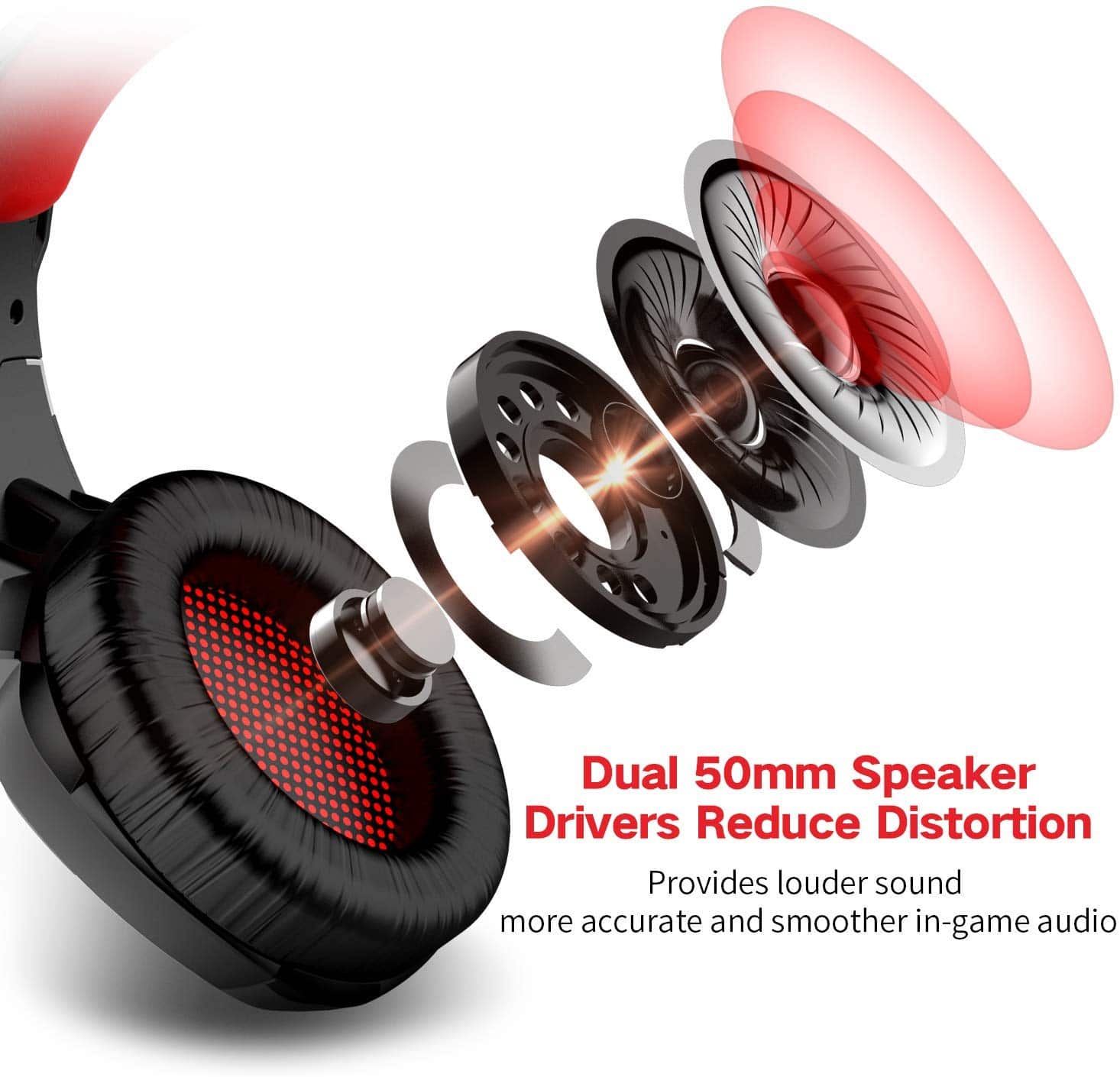 HAVIT H2001D Wired Gaming Headset with LED & Noise Cancelling Mic - Image 4