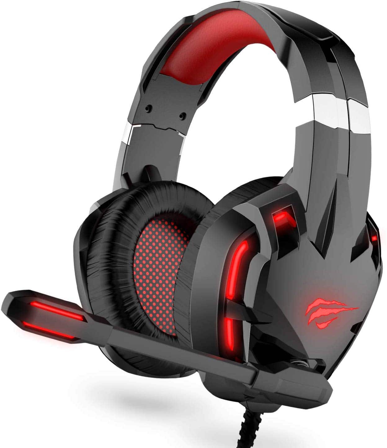 HAVIT H2001D Wired Gaming Headset with LED & Noise Cancelling Mic - Image 8