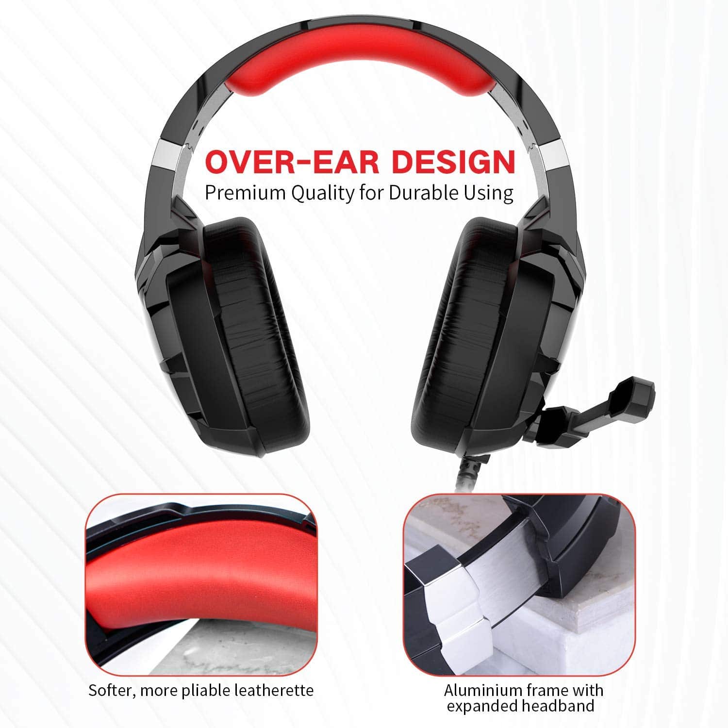 HAVIT H2001D Wired Gaming Headset with LED & Noise Cancelling Mic - Image 9