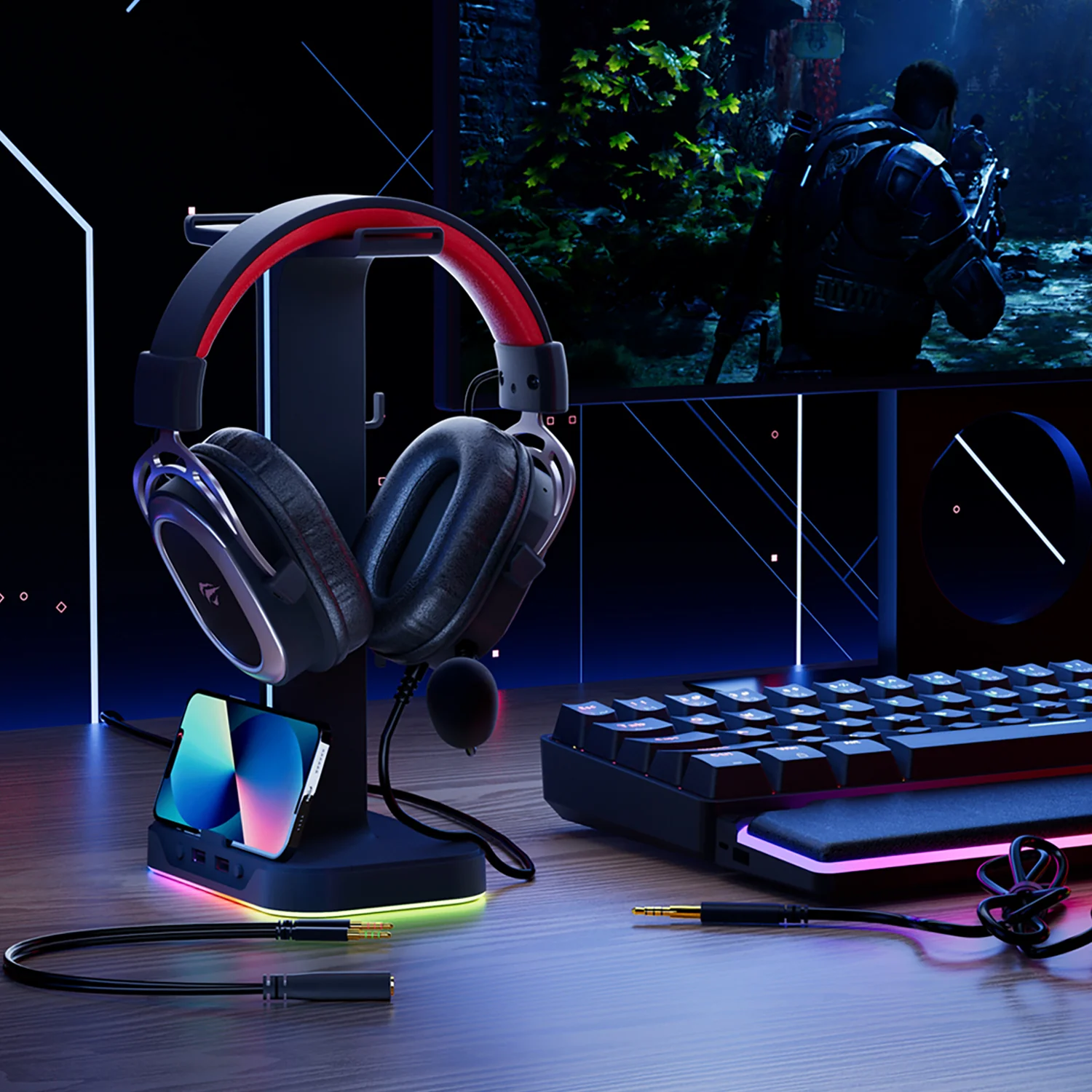 HAVIT H2008D Wired Gaming Headphones Detachable MIC 3.5mm Plug 50mm Drivers Surround Sound - Image 8