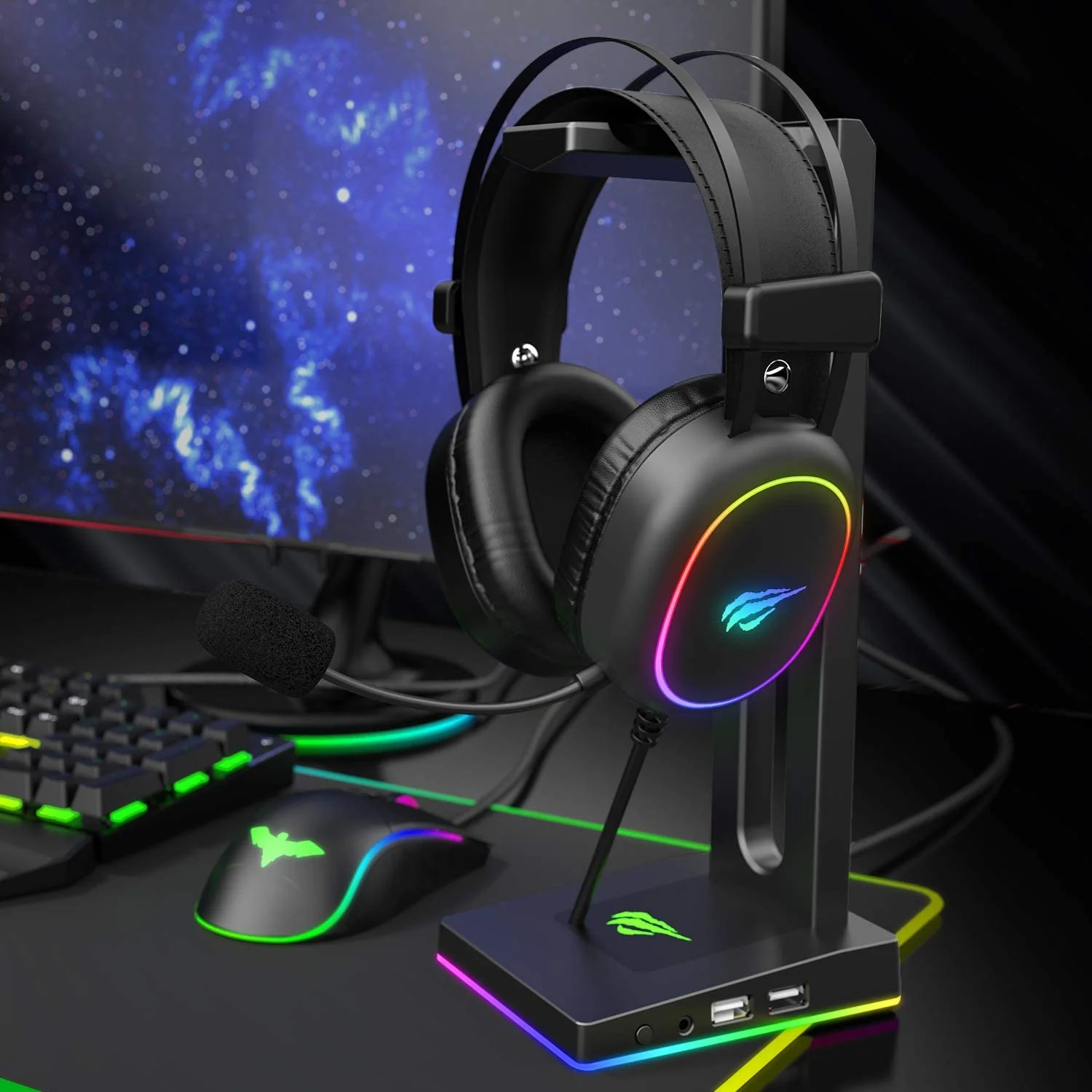 HAVIT H2016D RGB Wired Gaming Headset with Microphone Stereo Surround Sound - Image 8