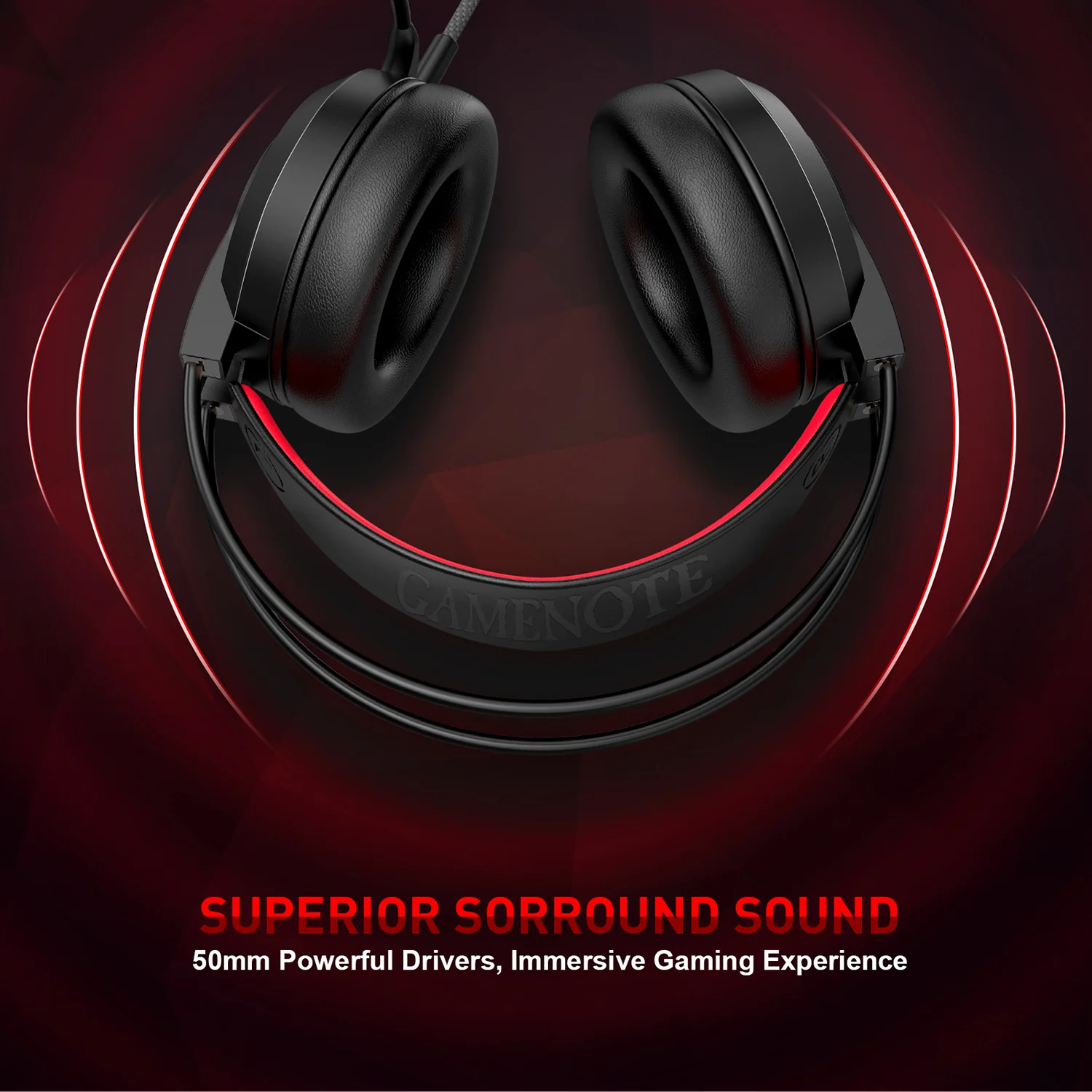 HAVIT H2020D RGB Gaming Headset with Stereo Surround Sound & Volume Control - Image 6