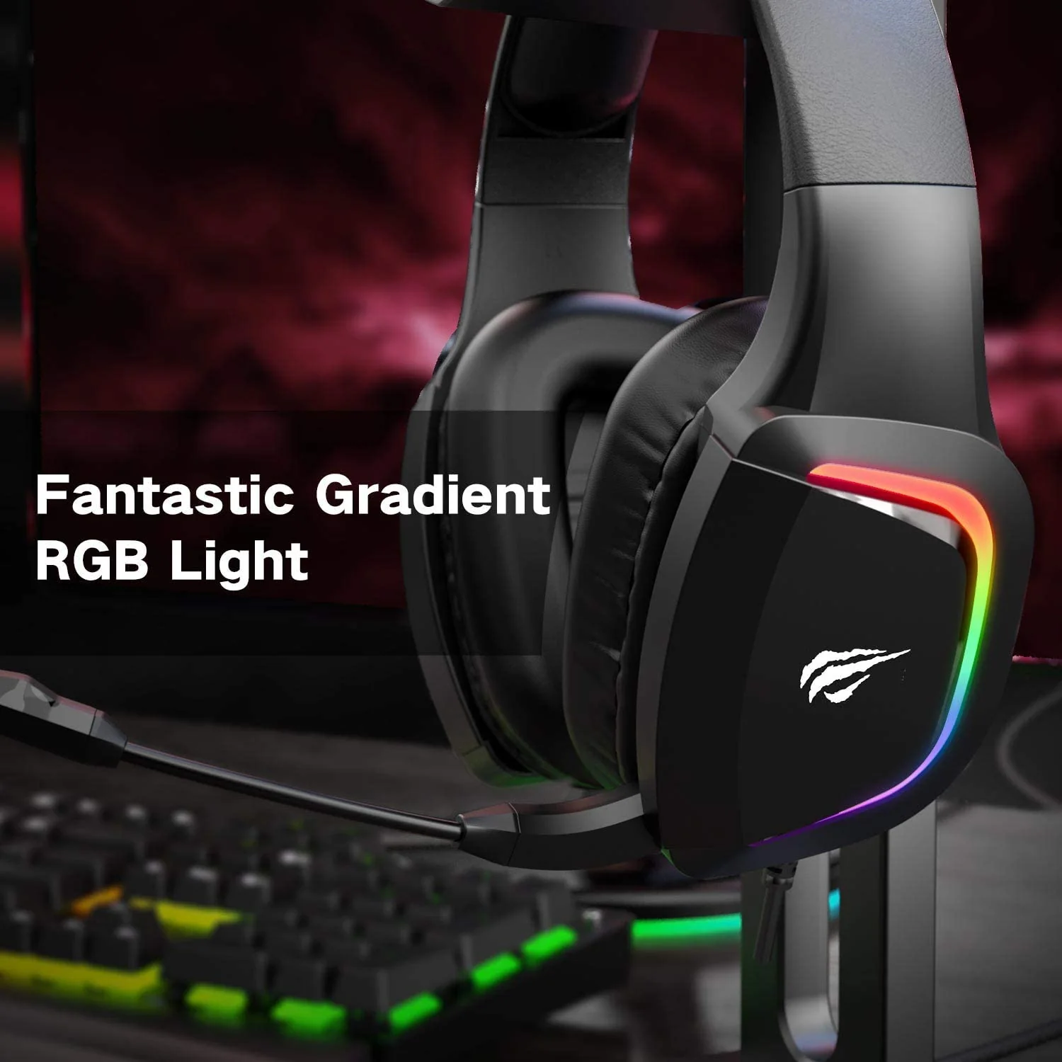 HAVIT H2025D RGB Wired Gaming Headset with 50mm Drivers & Volume Control - Image 4