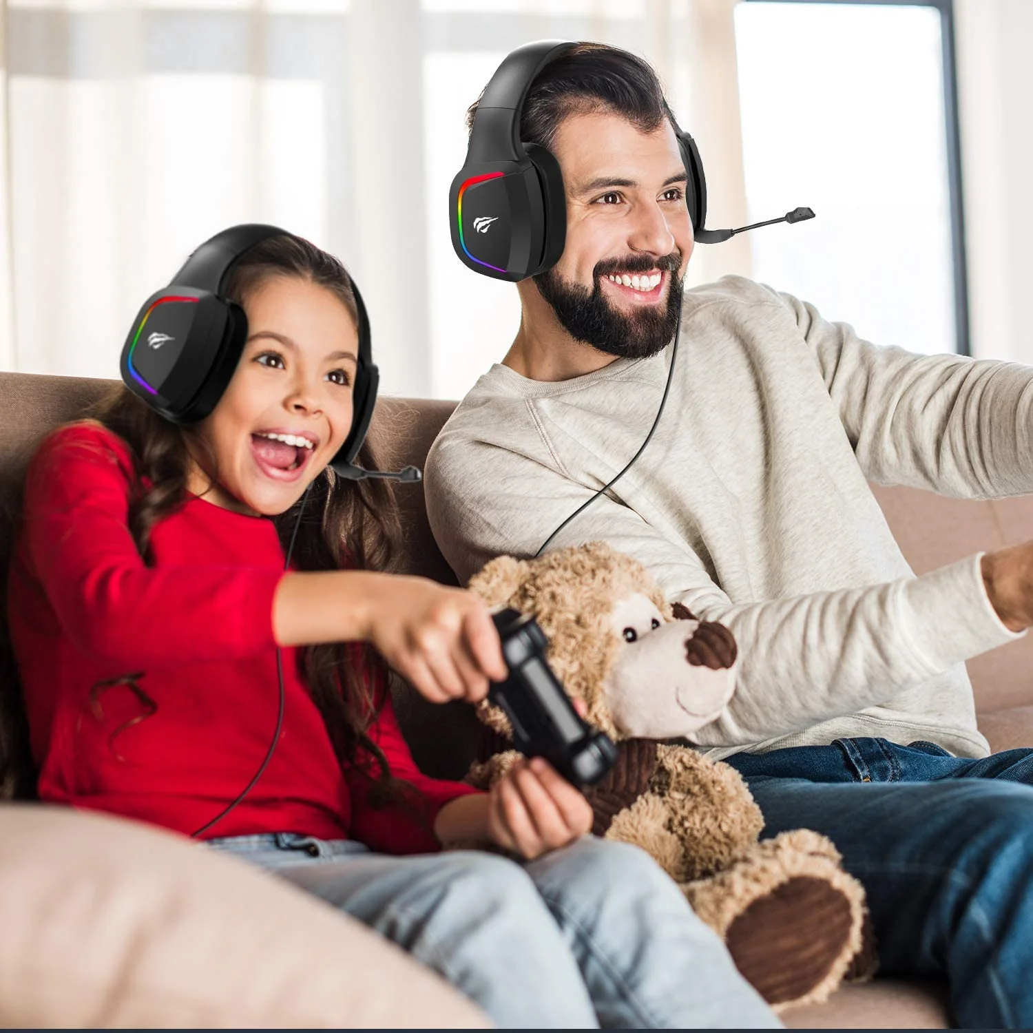 HAVIT H2025D RGB Wired Gaming Headset with 50mm Drivers & Volume Control - Image 7
