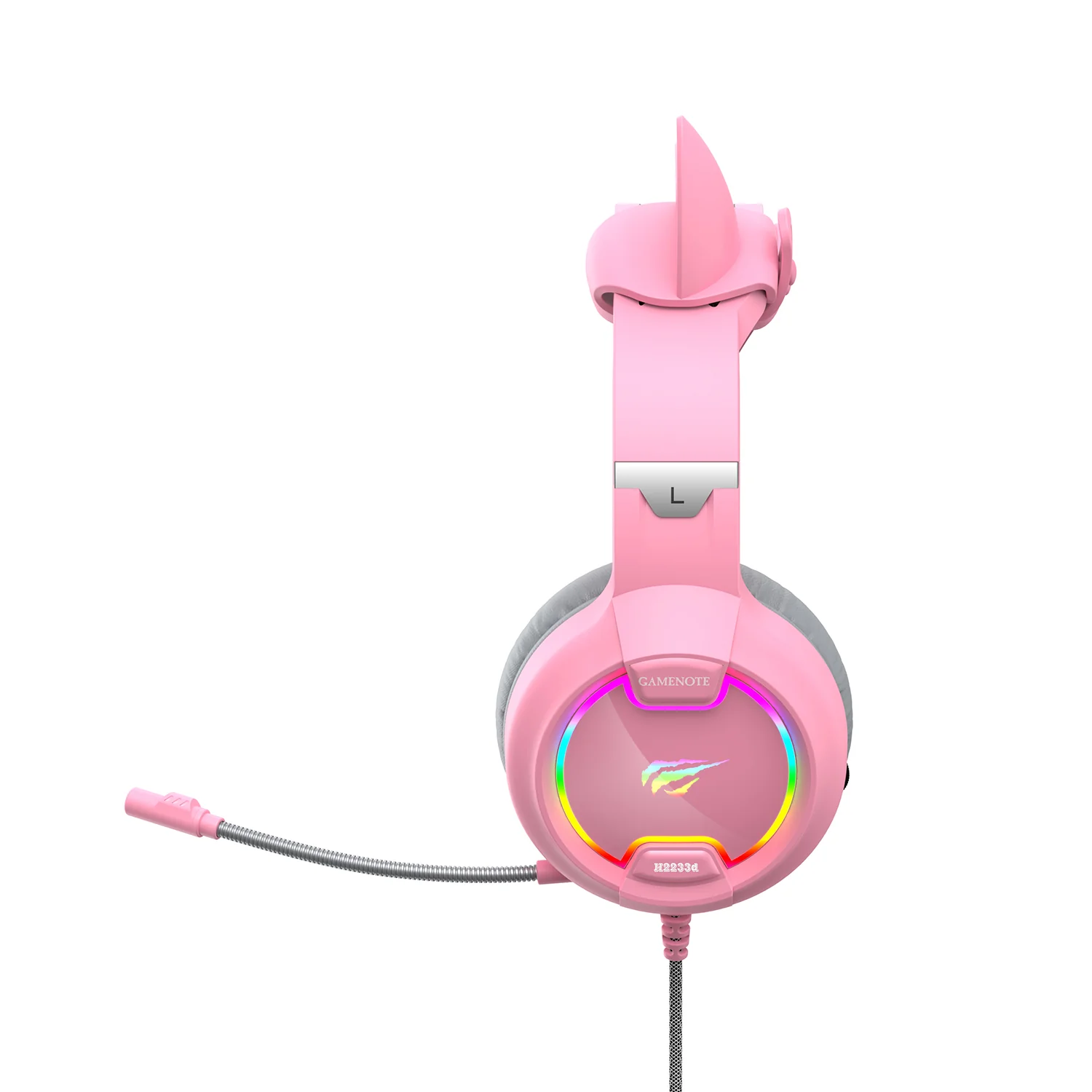 HAVIT H2233D RGB Cat Ear Headphones Gaming Headset with Volume Control & Microphone Mute Button - Image 4
