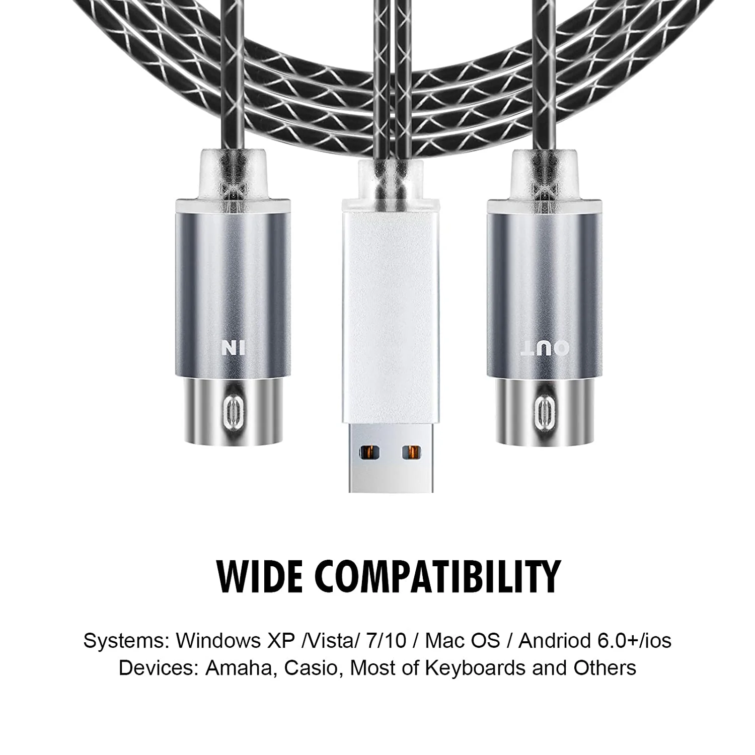 HAVIT 5 Pin MIDI to USB Cable with Indicator - Image 6