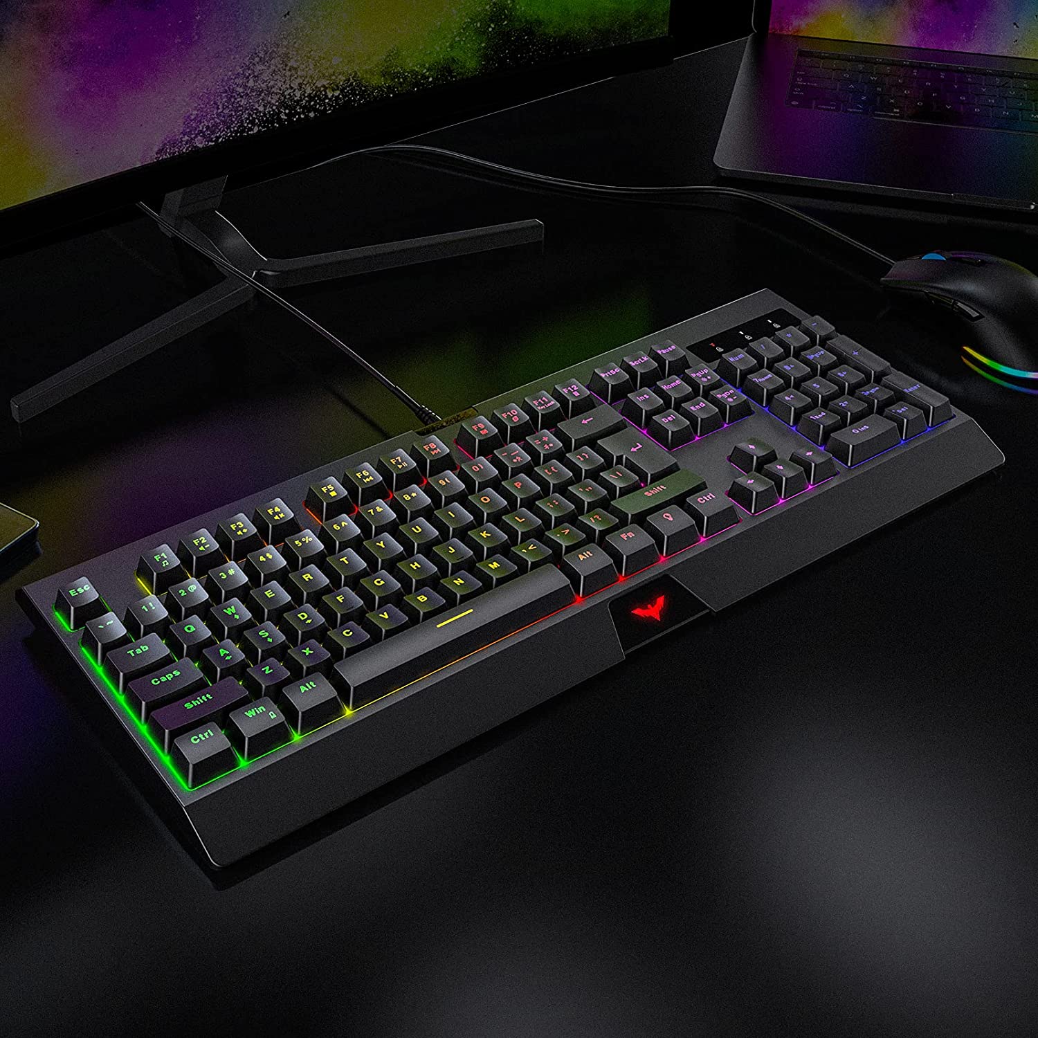 HAVIT KB858L 104 Keys Wired Gaming Keyboard with LED Rainbow Backlit - Image 9