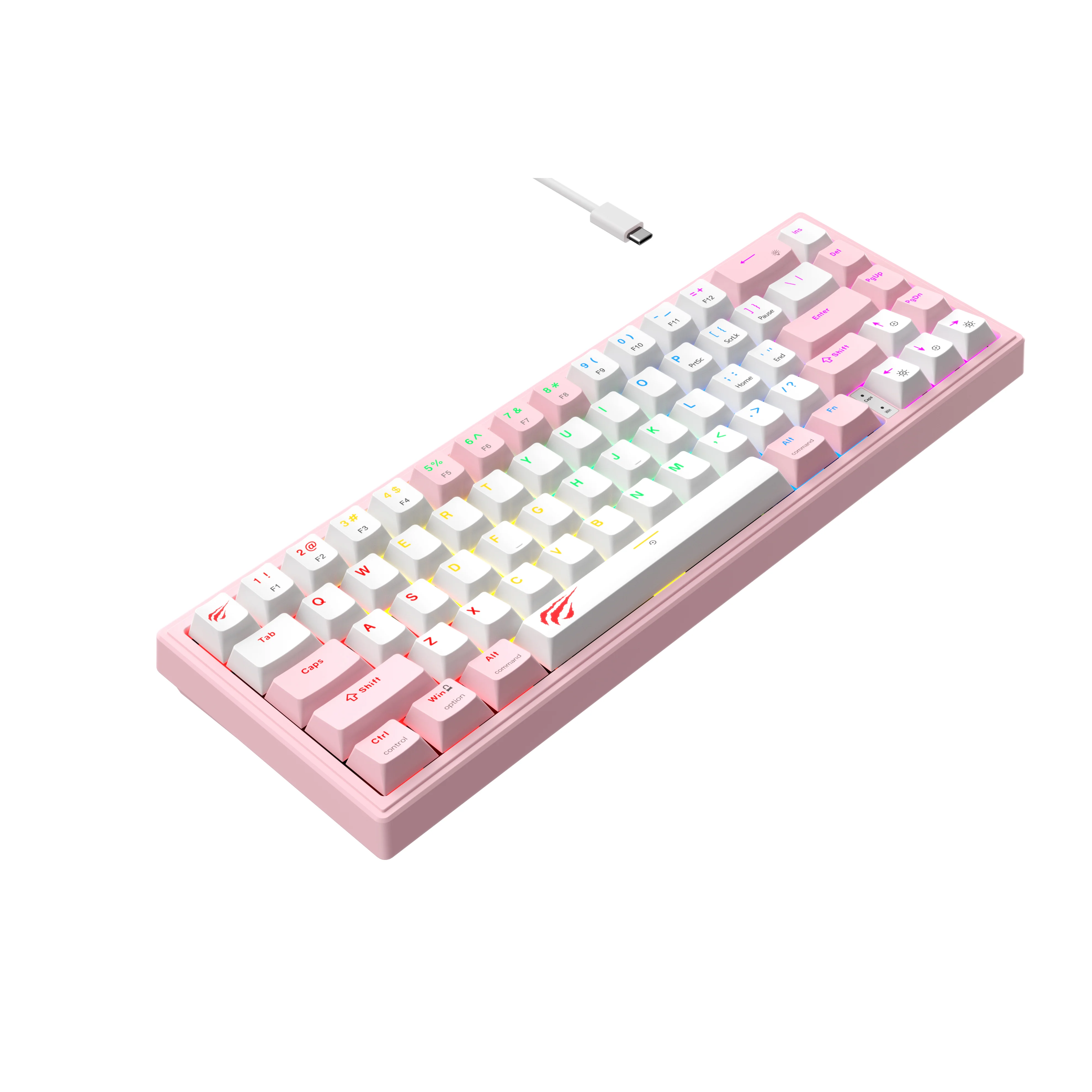 HAVIT KB874L Pink 75% Compact Mechanical Keyboard - Image 3