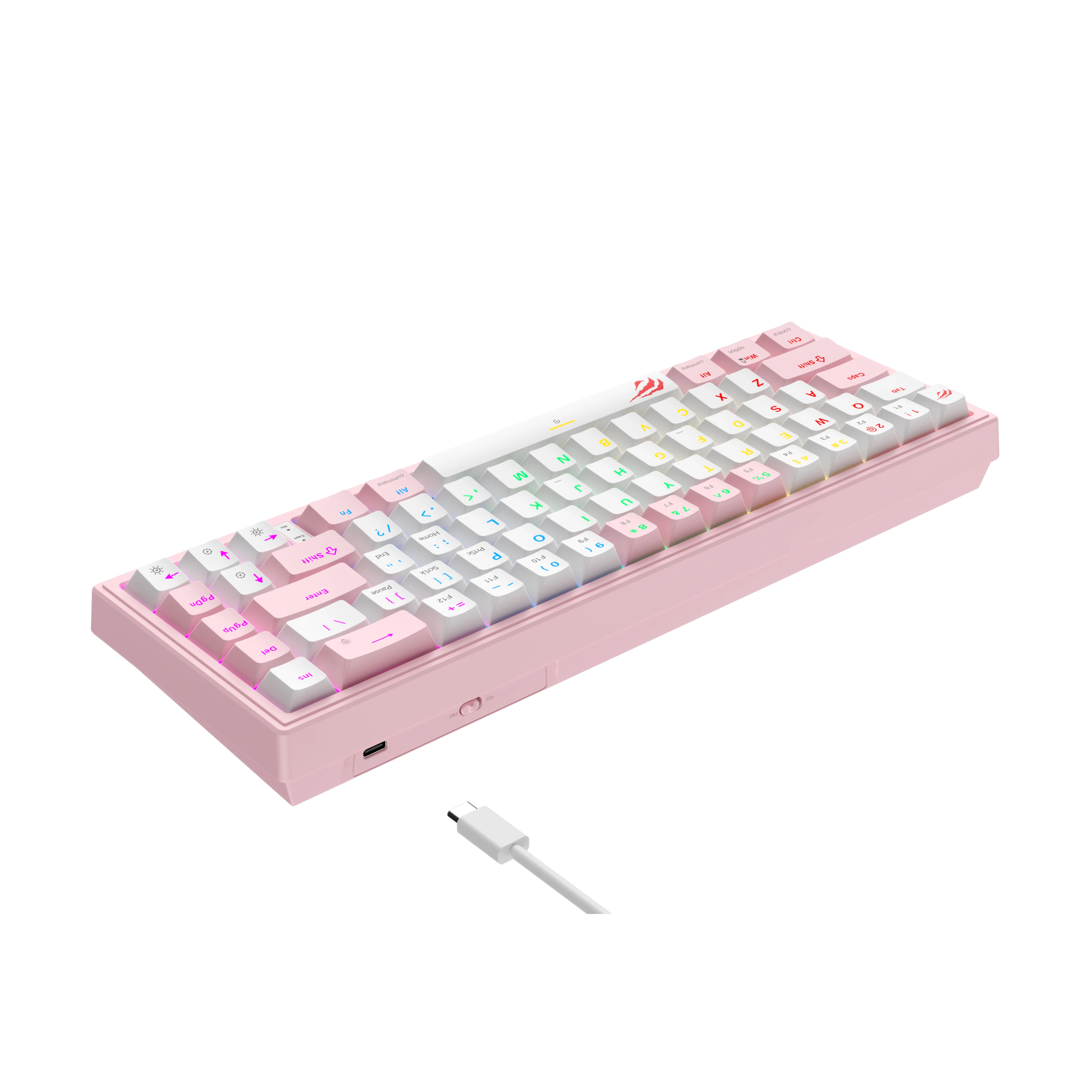 HAVIT KB874L Pink 75% Compact Mechanical Keyboard - Image 4