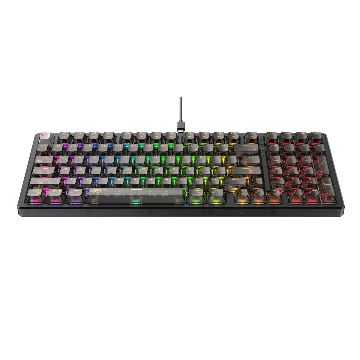HAVIT KB875L Fully Transparent Backlit Mechanical Gaming Keyboard - Image 7