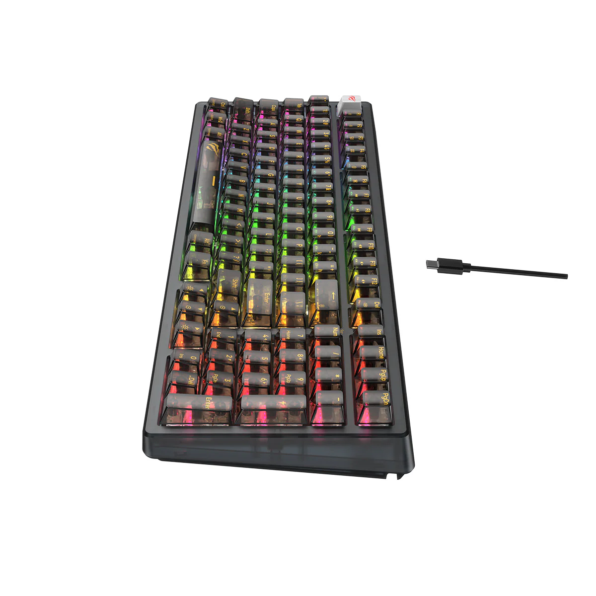 HAVIT KB875L Fully Transparent Backlit Mechanical Gaming Keyboard - Image 8