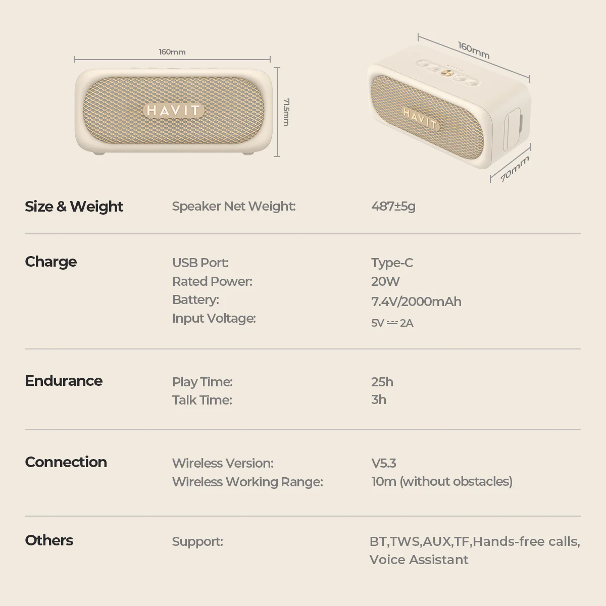 HAVIT SK905BT IPX7Waterproof Portable Speaker - Image 9