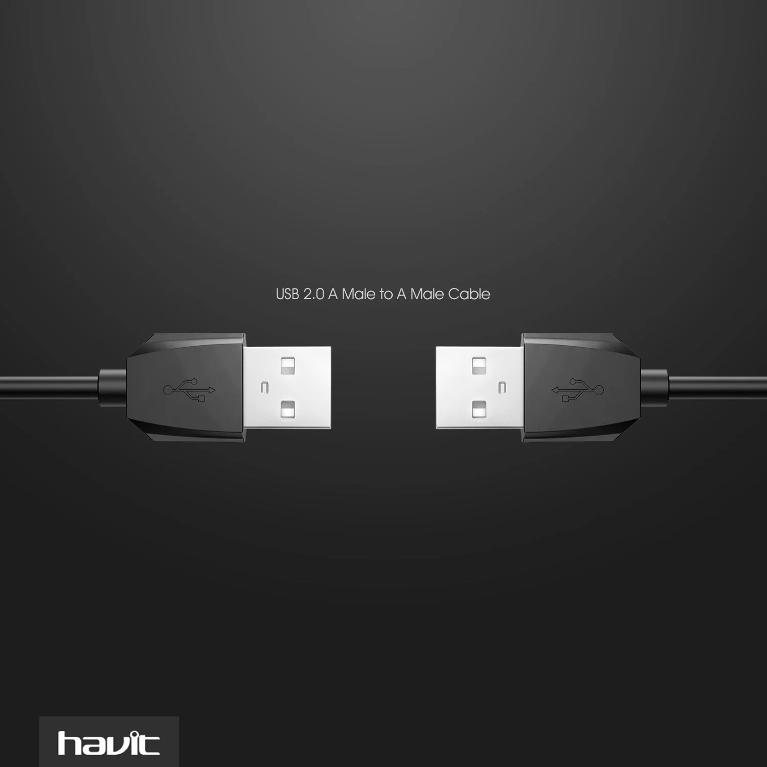 HAVIT 2-Feet USB 2.0 Type A Male to Type A Male Cable, Black - Image 4