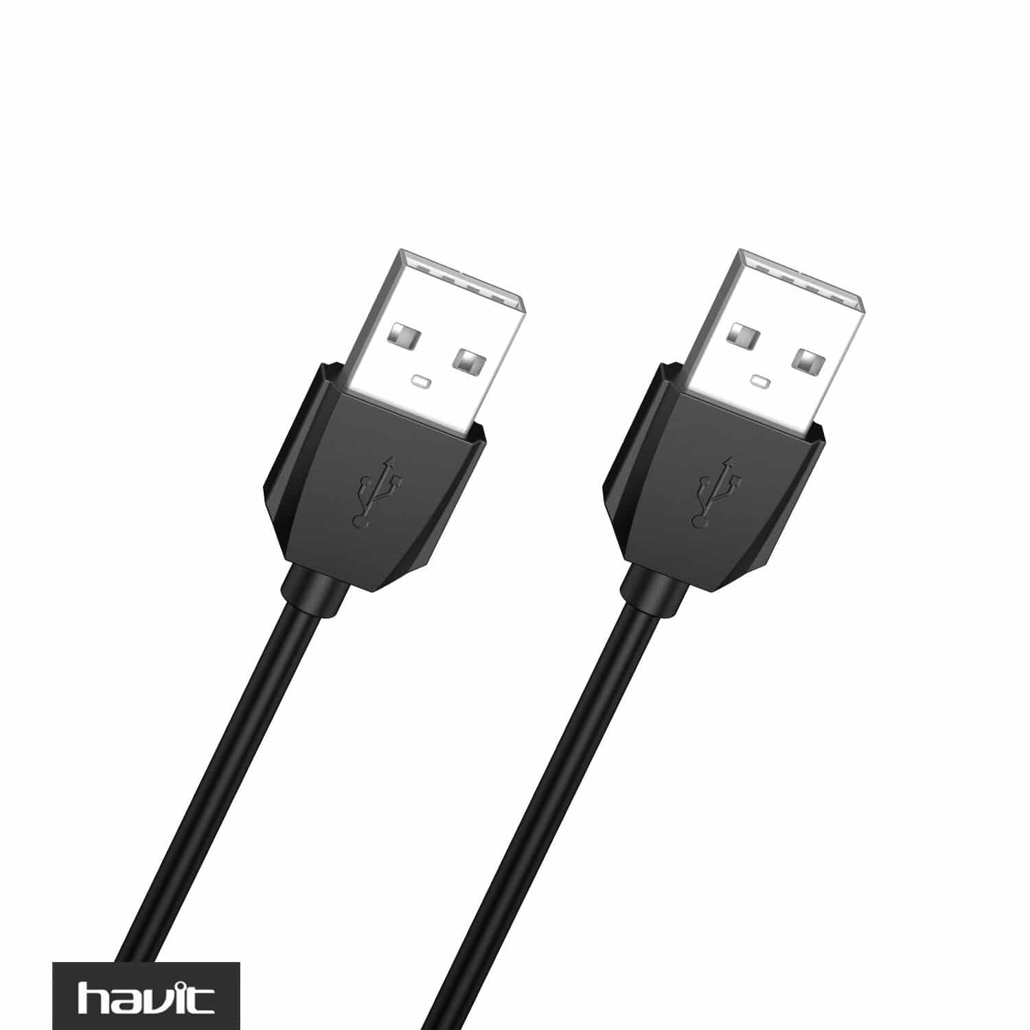 HAVIT 2-Feet USB 2.0 Type A Male to Type A Male Cable, Black - Image 5