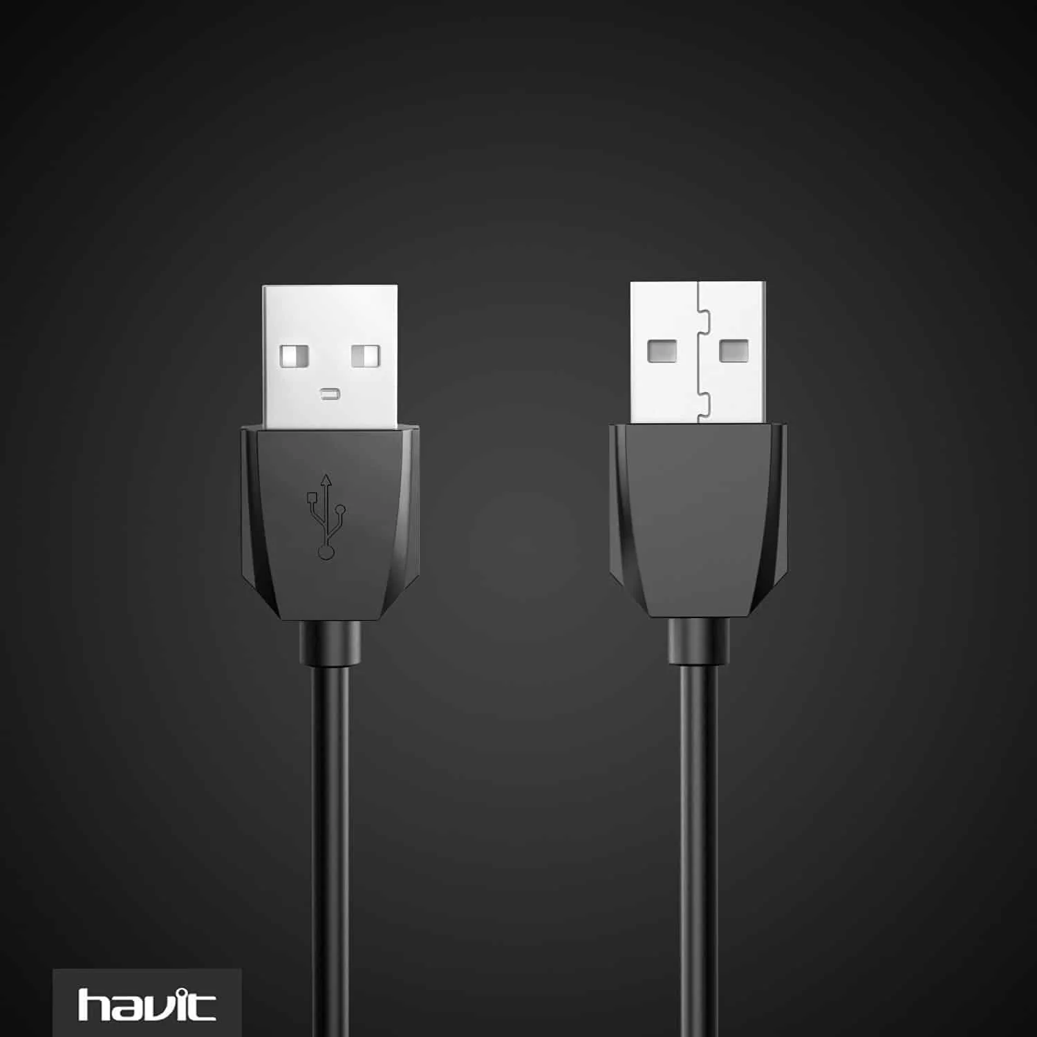 HAVIT 2-Feet USB 2.0 Type A Male to Type A Male Cable, Black - Image 6