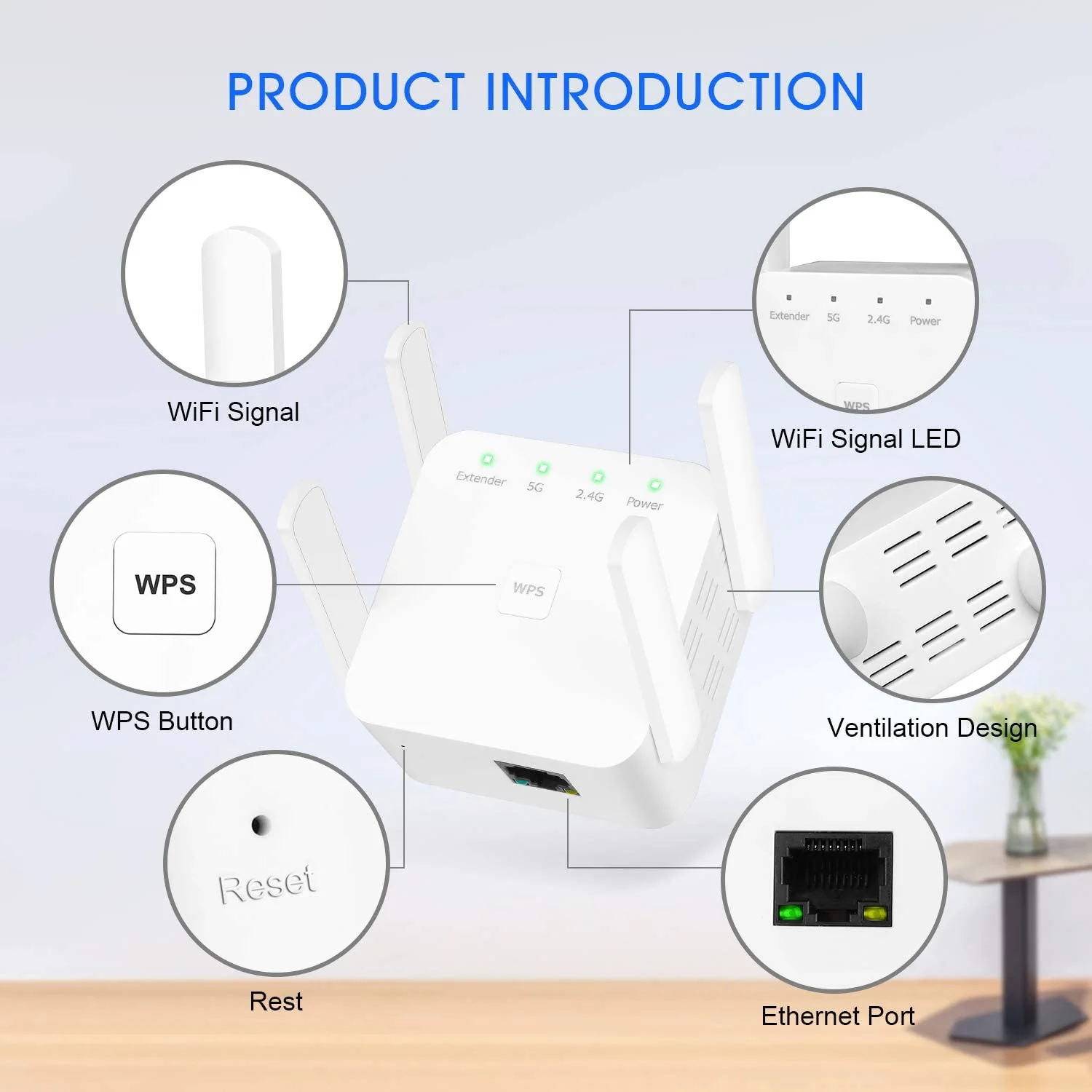 HAVIT HV-1200ZJ WiFi Range Extender with 2.4/5GHz Dual Band - Image 6