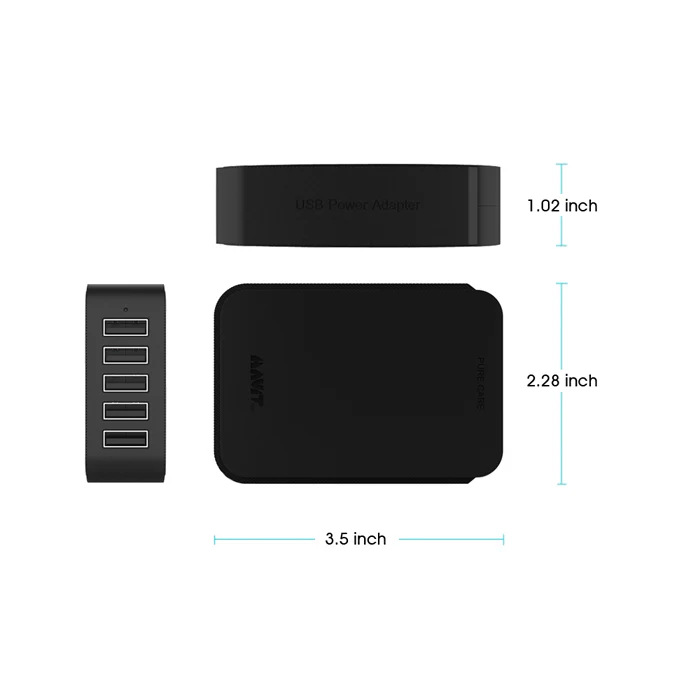 HAVIT HV-241U-5 PowerPort 40W 5-port Fast Charging USB Charger Hub with Smart IC Technology - Image 6