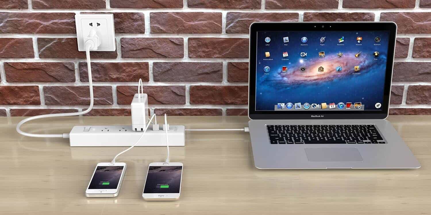 HAVIT HV-A304U Travel Power Strip / Surge Protector with 3 AC Outlets & 4 USB Ports (NEMA 5-15/Type B) - Image 3