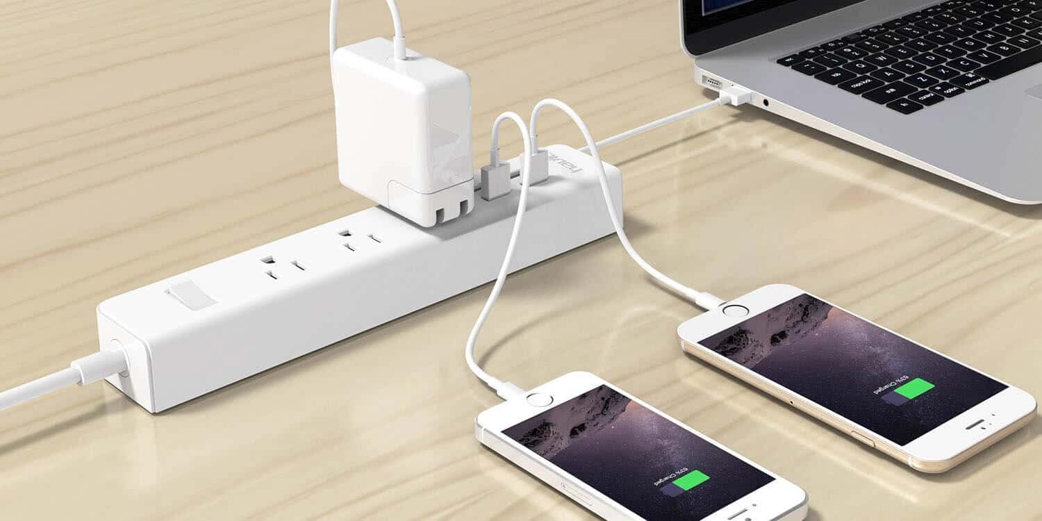 HAVIT HV-A304U Travel Power Strip / Surge Protector with 3 AC Outlets & 4 USB Ports (NEMA 5-15/Type B) - Image 5