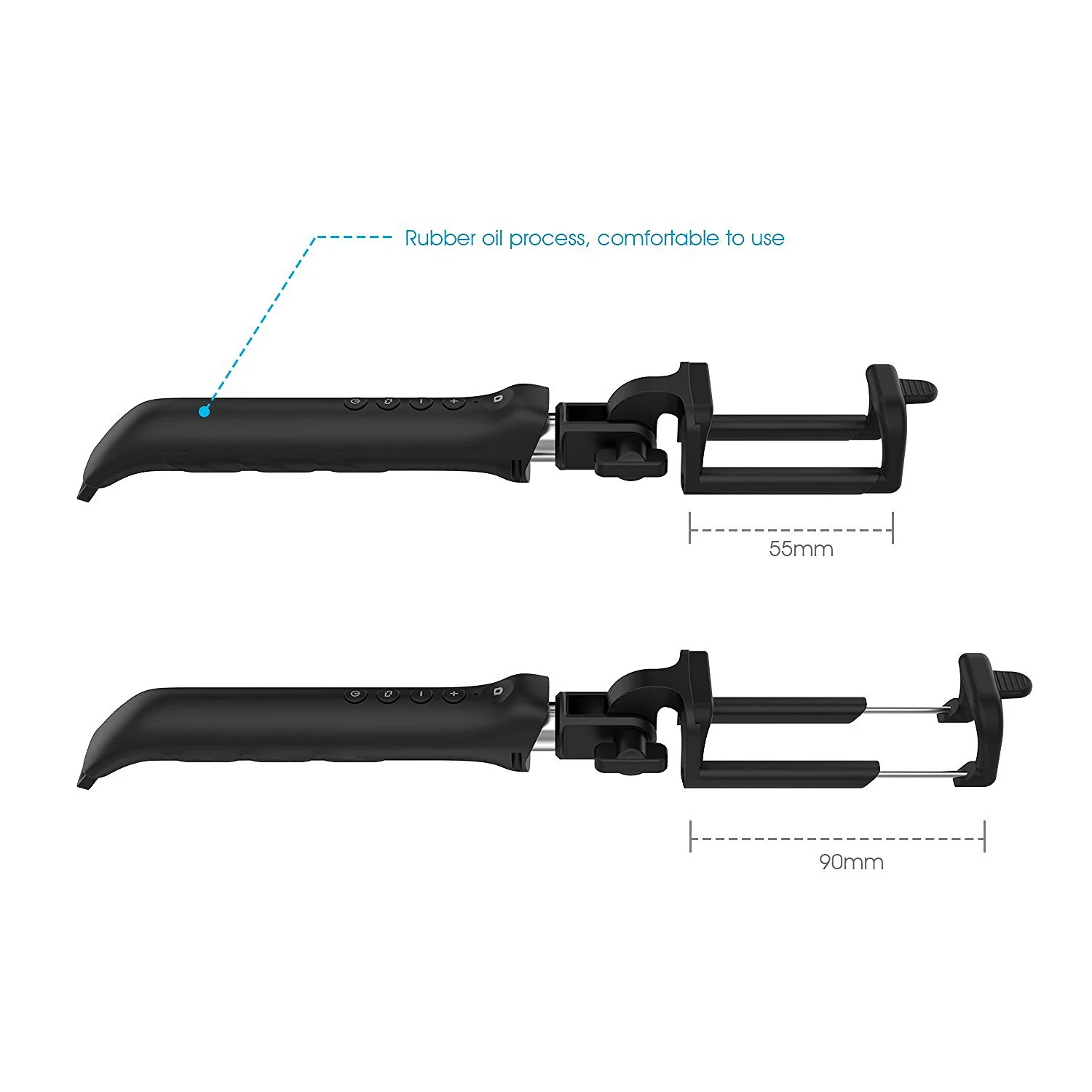 HAVIT HV-BTM27 Bluetooth Remote Shutter Selfie Stick - Image 3