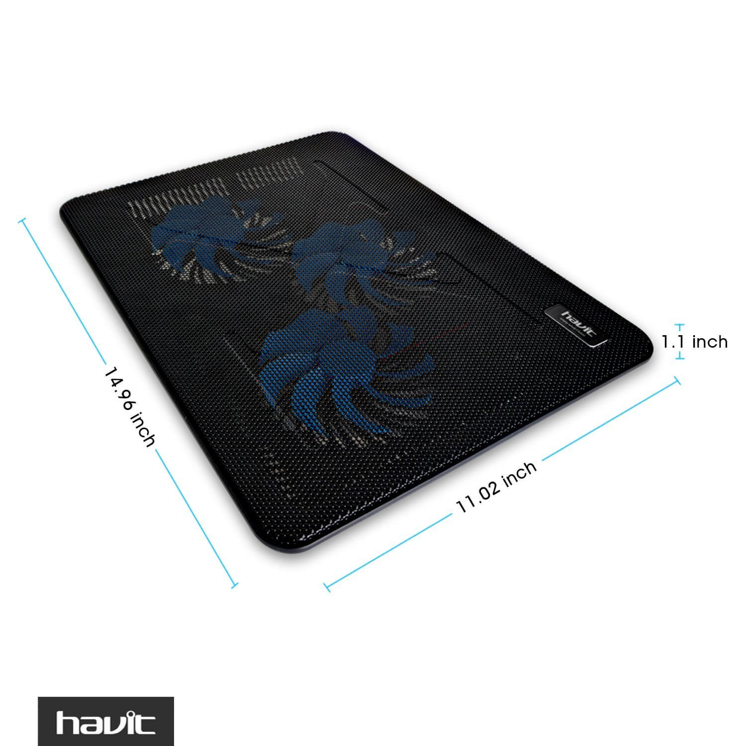 HAVIT HV-F2056 15.6"-17" Laptop Cooler Cooling Pad - Portable USB Powered (3 Fans) - Image 11