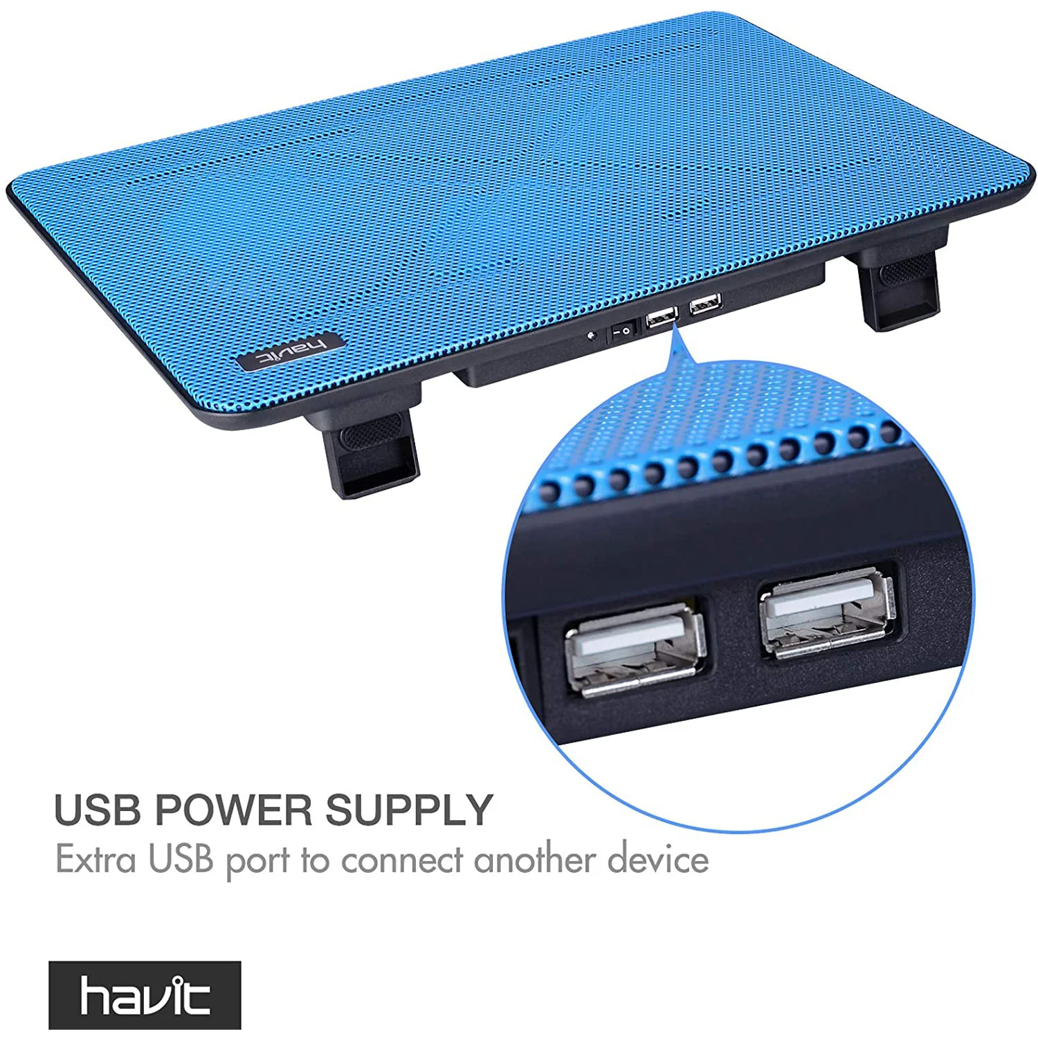 HAVIT HV-F2056 15.6"-17" Laptop Cooler Cooling Pad - Portable USB Powered (3 Fans) - Image 26
