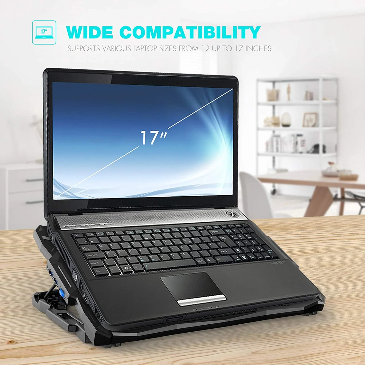HAVIT HV-F2068 5-Fan Laptop Cooler for 14-17 Inch Laptops - Image 24