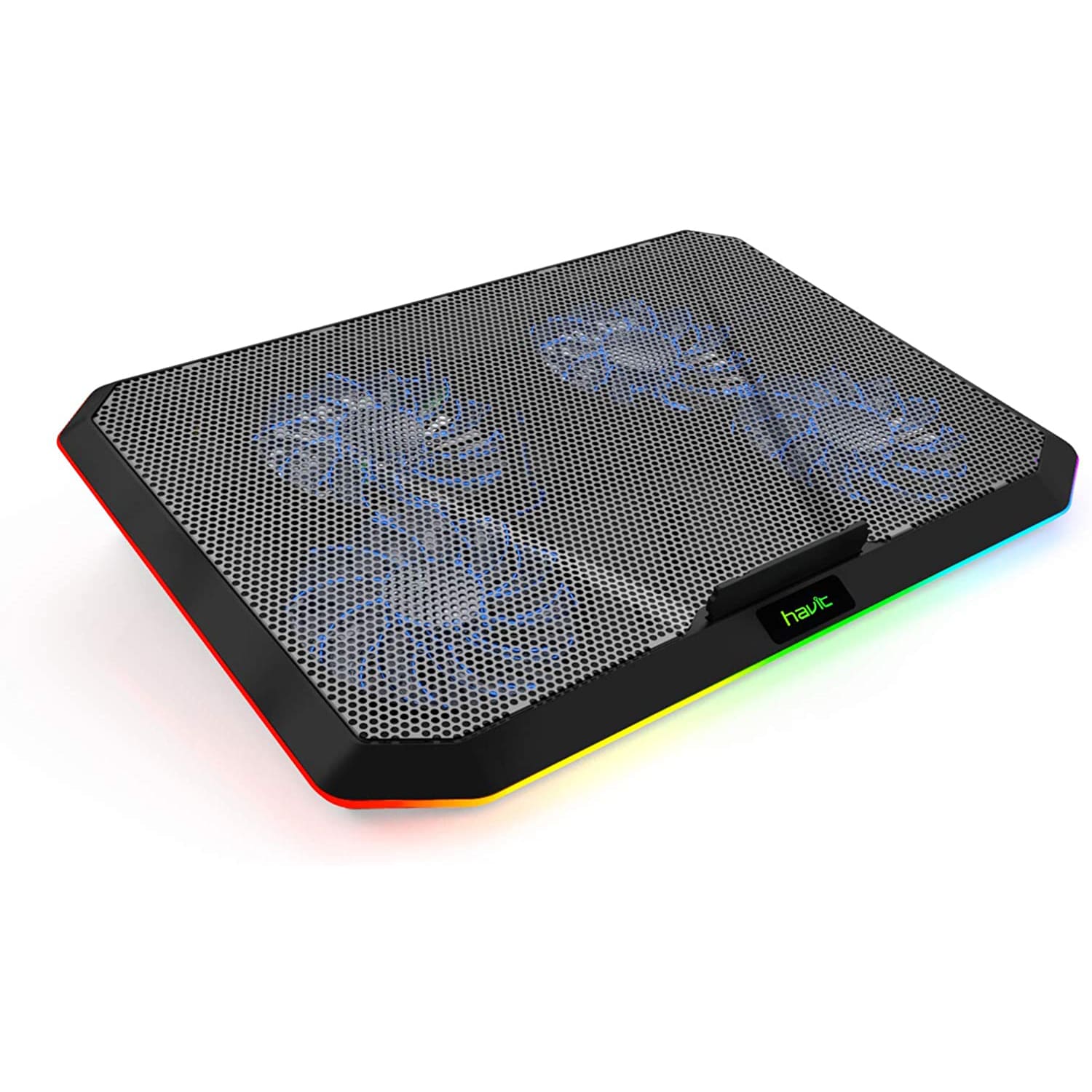 HAVIT HV-F2076 Gaming Laptop Cooling Pad for 12-17 Inch Laptop with 4 Quiet Fans & RGB Backlight - Image 8
