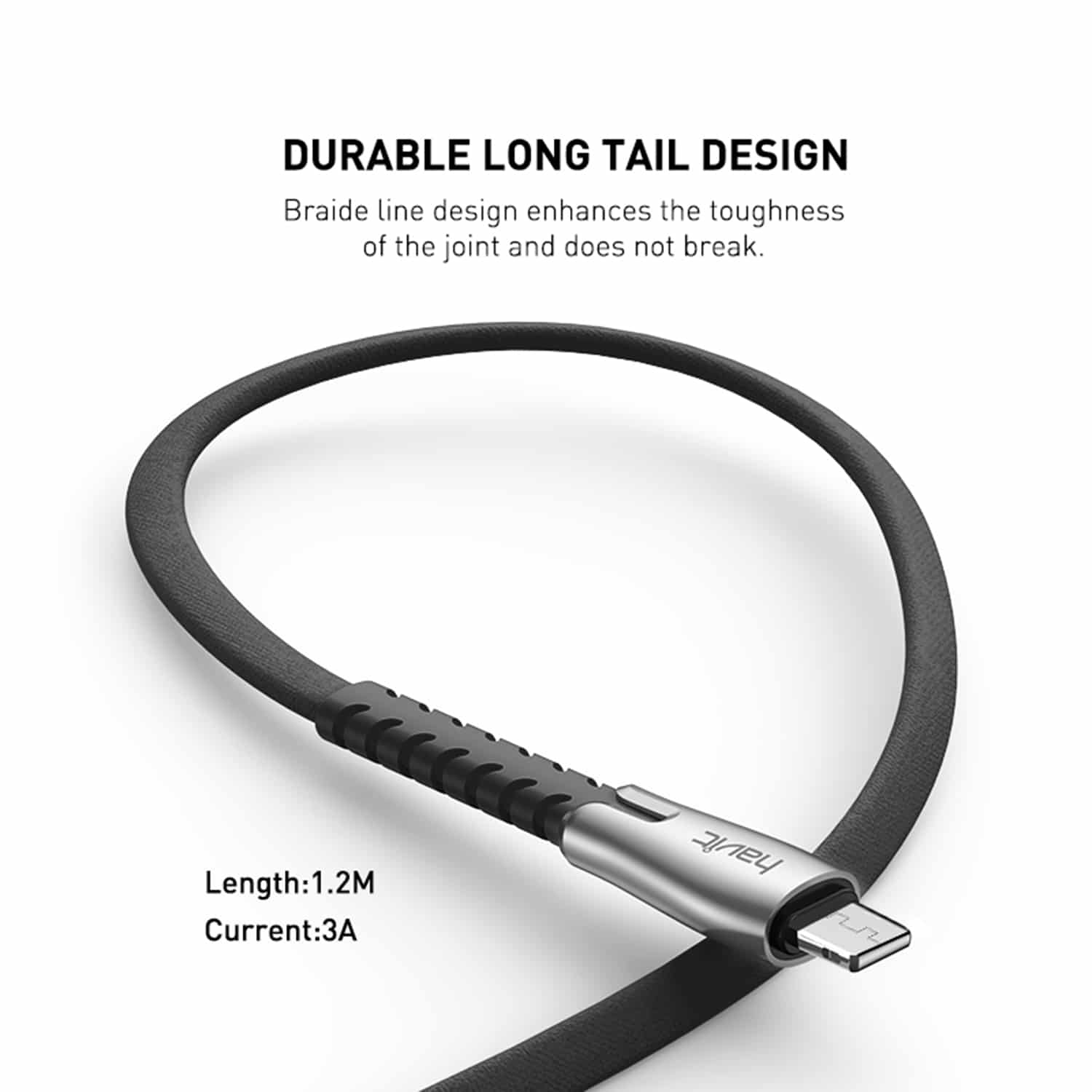 HAVIT HV-H6112 USB 2.0 A-Male to Micro B Charger Cable, Fast Charging, Silver - Image 10