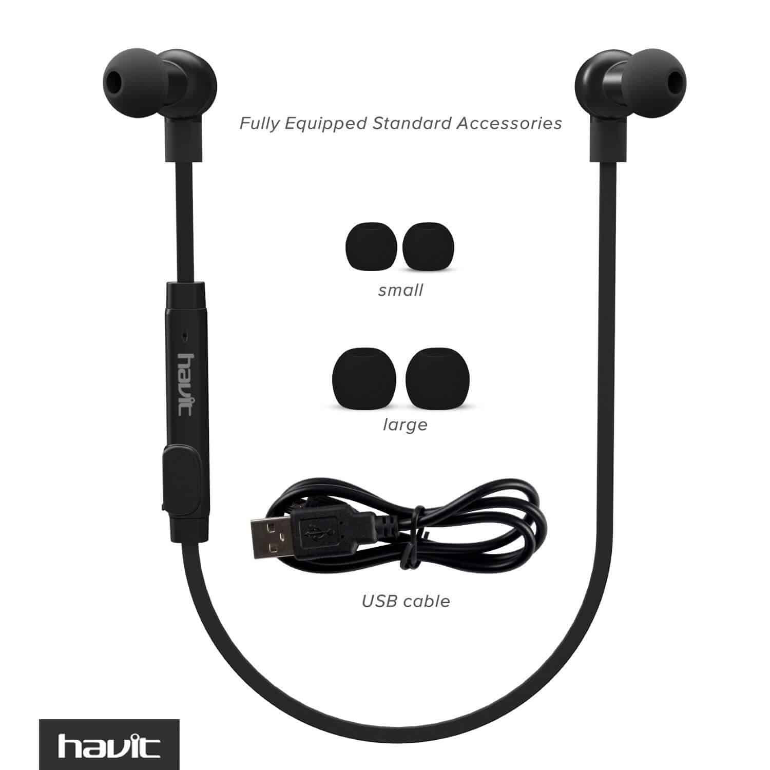 HAVIT HV-H927BT Wireless Bluetooth 4.1 In-Ear Sports Earbuds - Image 7