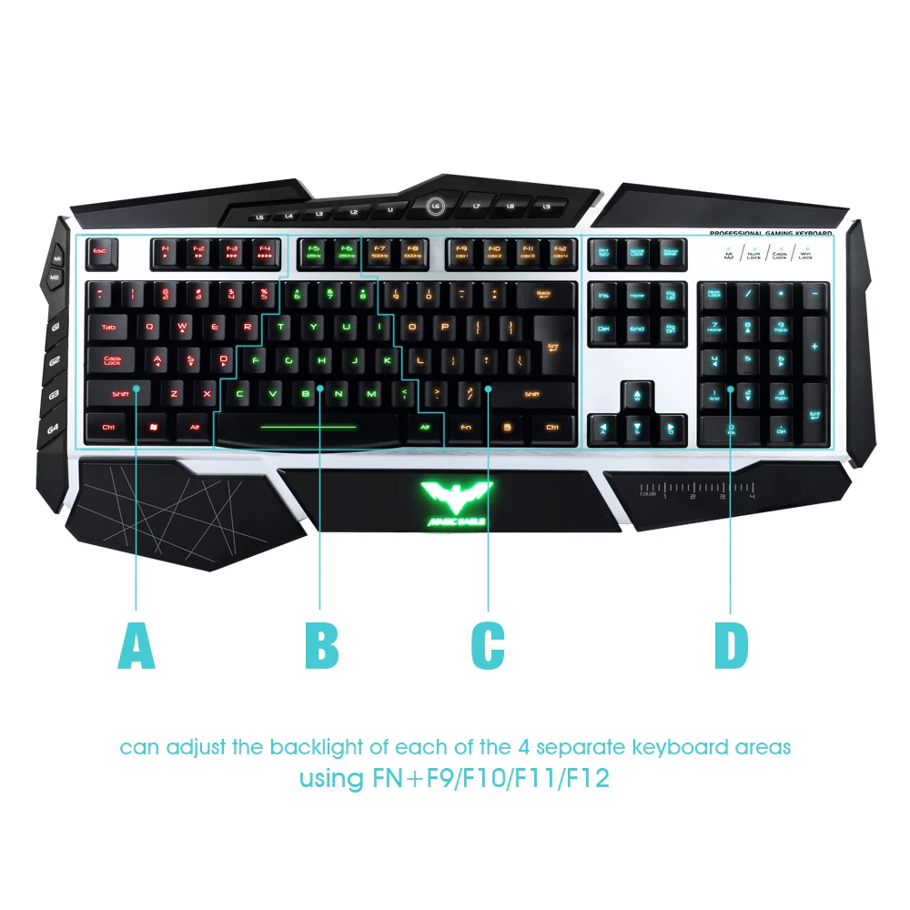 HAVIT Lammergeier HV-KB346L Programmable Backlit Gaming Keyboard - Image 6