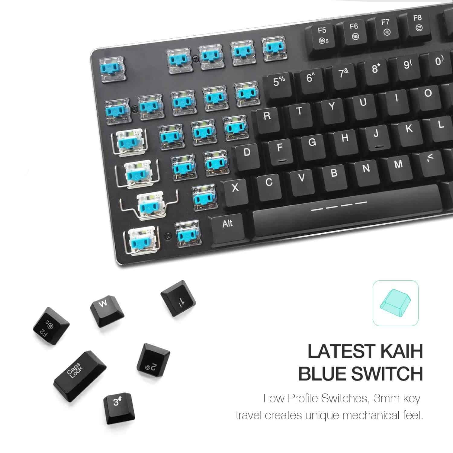 HAVIT HV-KB390L Low Profile Mechanical Keyboard, 87-Key, Programmable, LED, Kailh PG1350 - Image 15