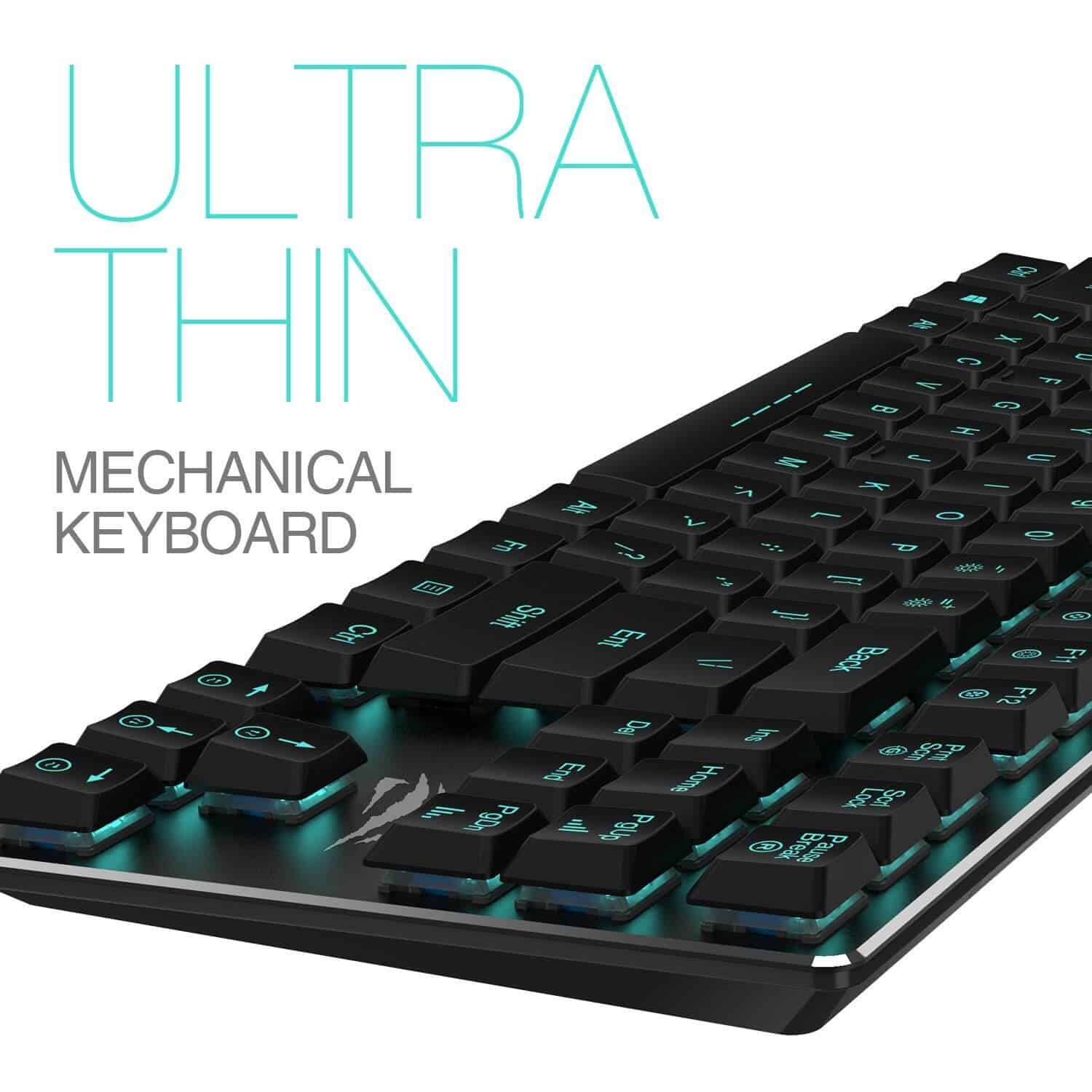 HAVIT HV-KB390L Low Profile Mechanical Keyboard, 87-Key, Programmable, LED, Kailh PG1350 - Image 2
