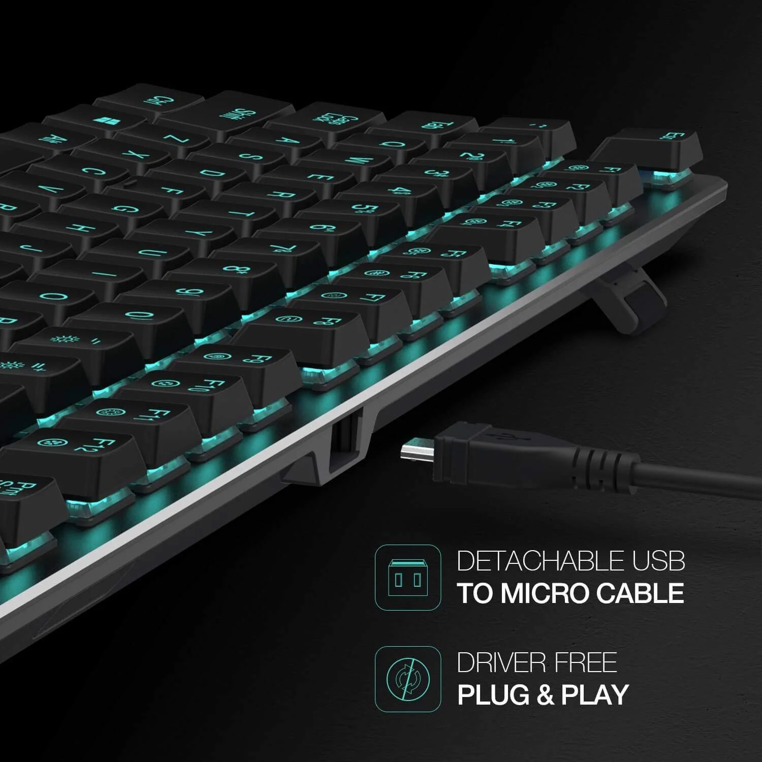 HAVIT HV-KB390L Low Profile Mechanical Keyboard, 87-Key, Programmable, LED, Kailh PG1350 - Image 7