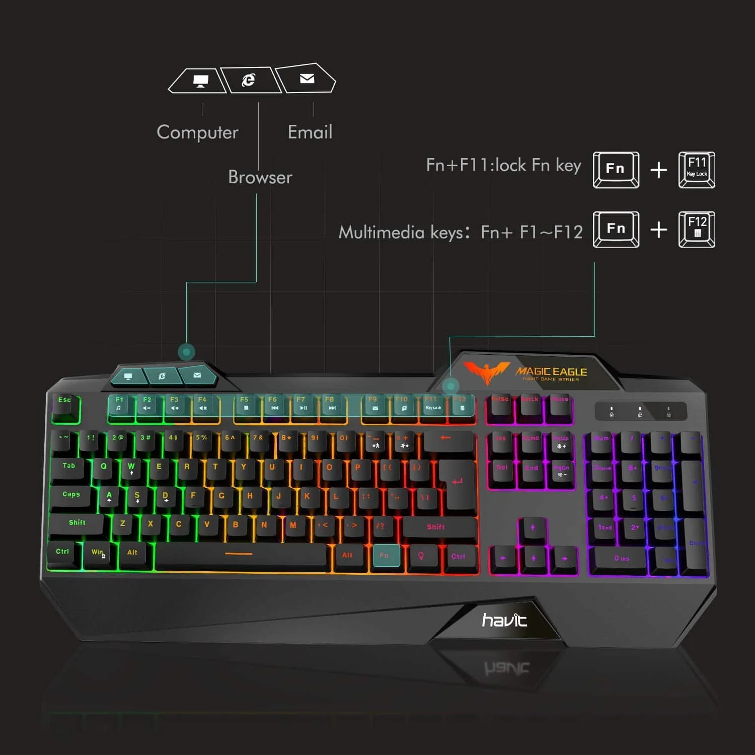 HAVIT HV-KB391L Gaming Keyboard - Image 2