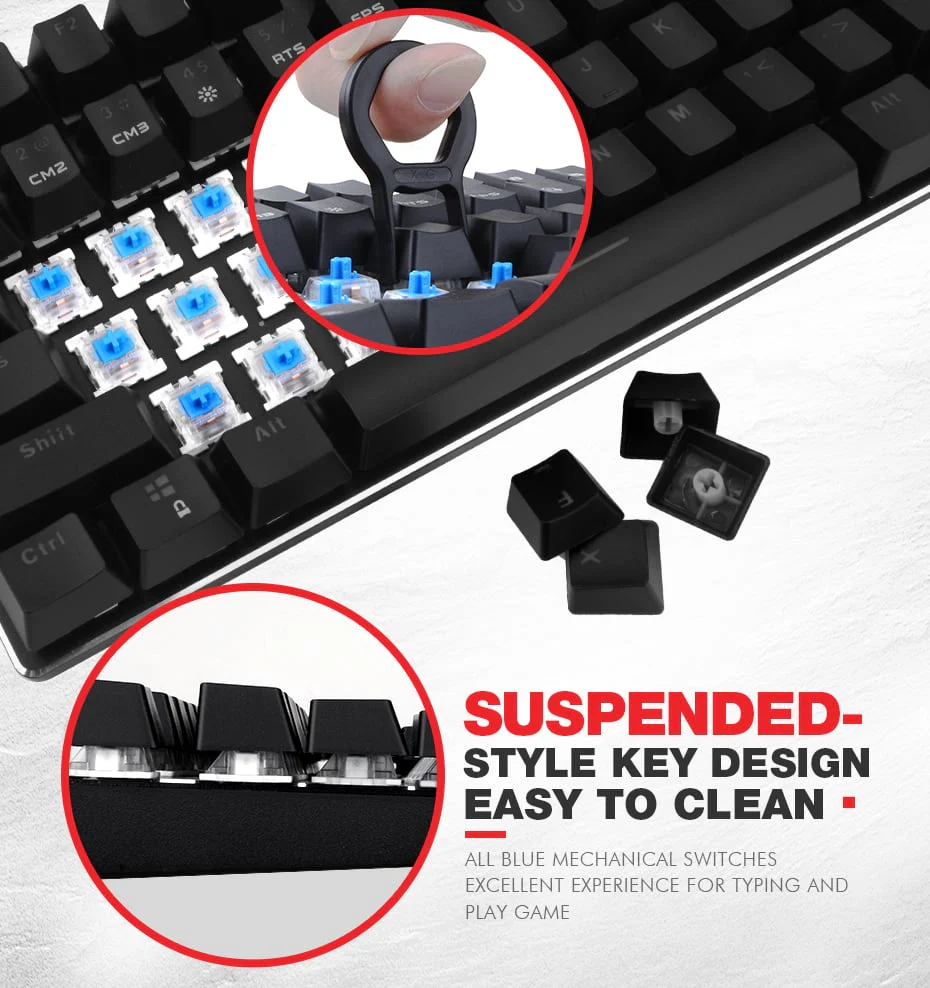 HAVIT HV-KB435L Tenkeyless Mechanical Keyboard, 87 Keys, RGB Backlights - Image 8