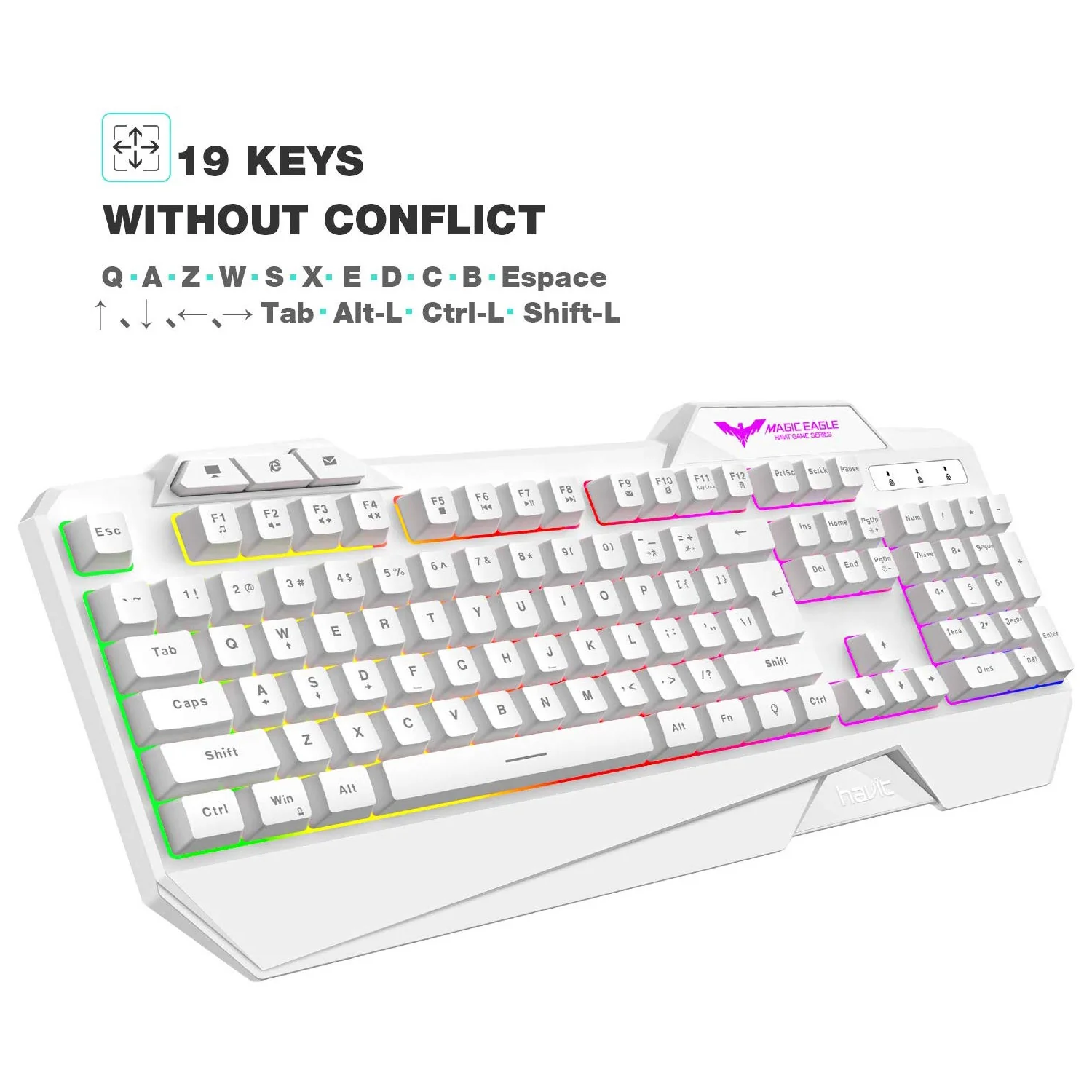 HAVIT HV-KB558CM Gaming Keyboard and Mouse Combo (Rainbow Backlit) - Image 14