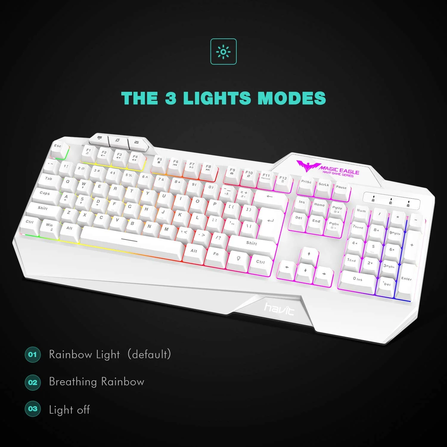 HAVIT HV-KB558CM Gaming Keyboard and Mouse Combo (Rainbow Backlit) - Image 15
