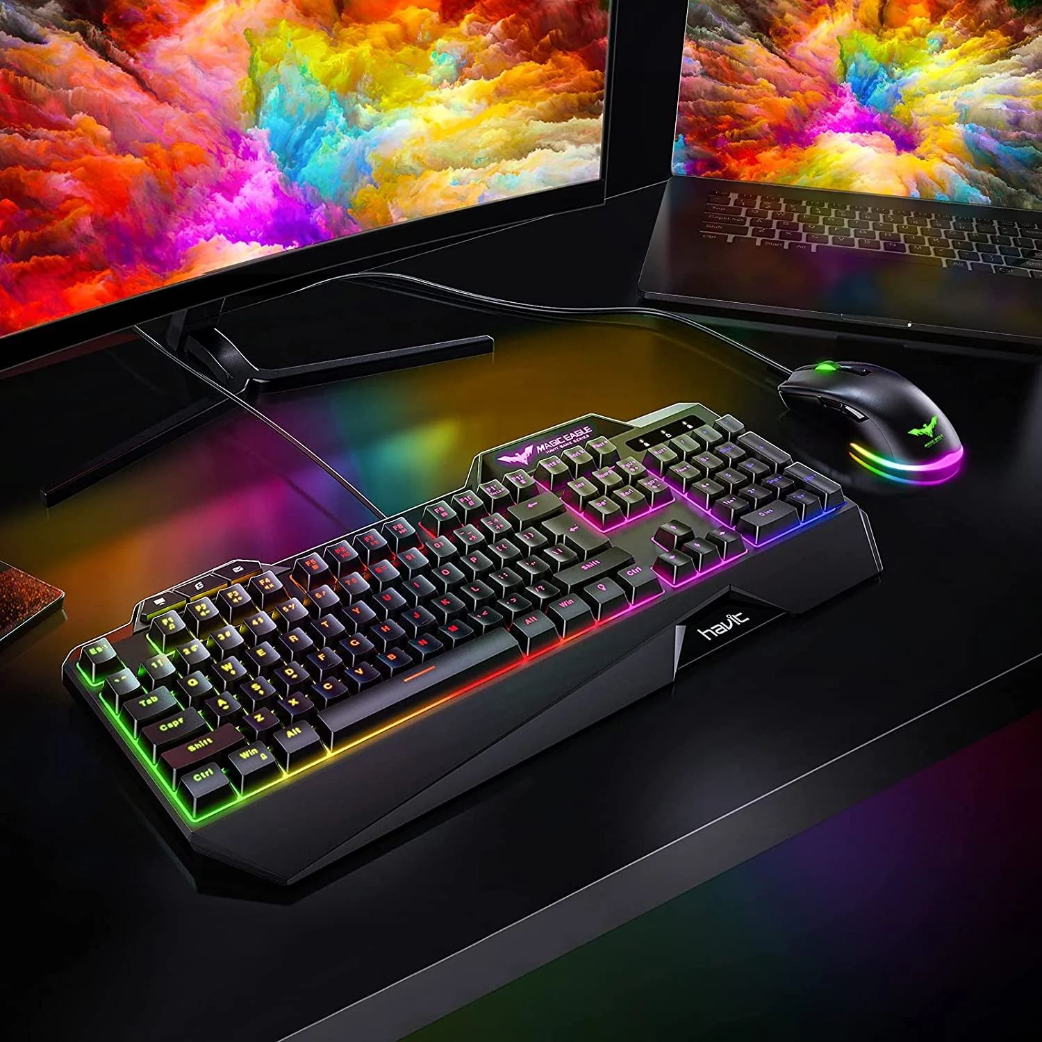 HAVIT HV-KB558CM Gaming Keyboard and Mouse Combo (Rainbow Backlit) - Image 9