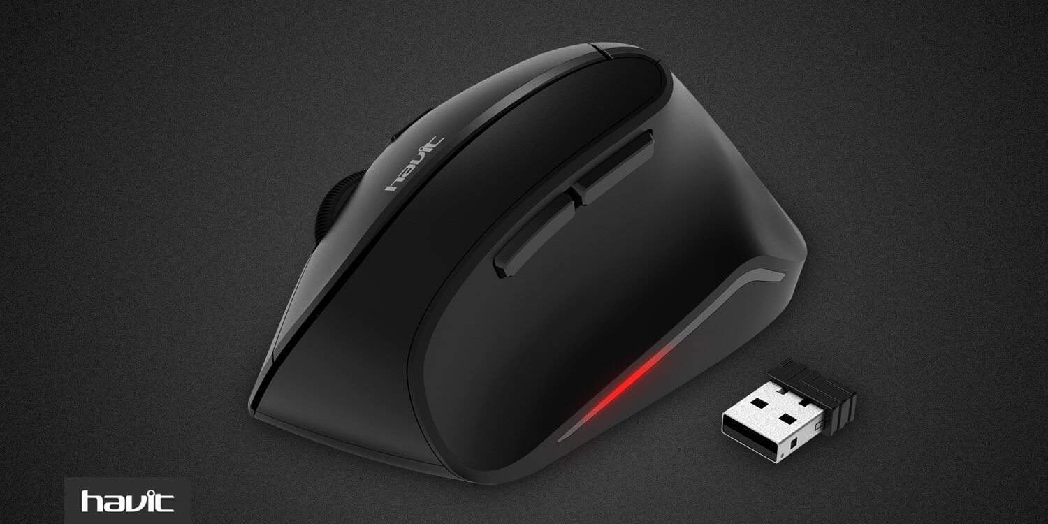 HAVIT HV-MS55GT Wireless Vertical Mouse with Ergonomic Design, Optical - Image 17