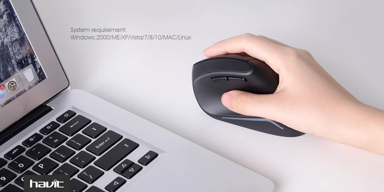 HAVIT HV-MS55GT Wireless Vertical Mouse with Ergonomic Design, Optical - Image 22