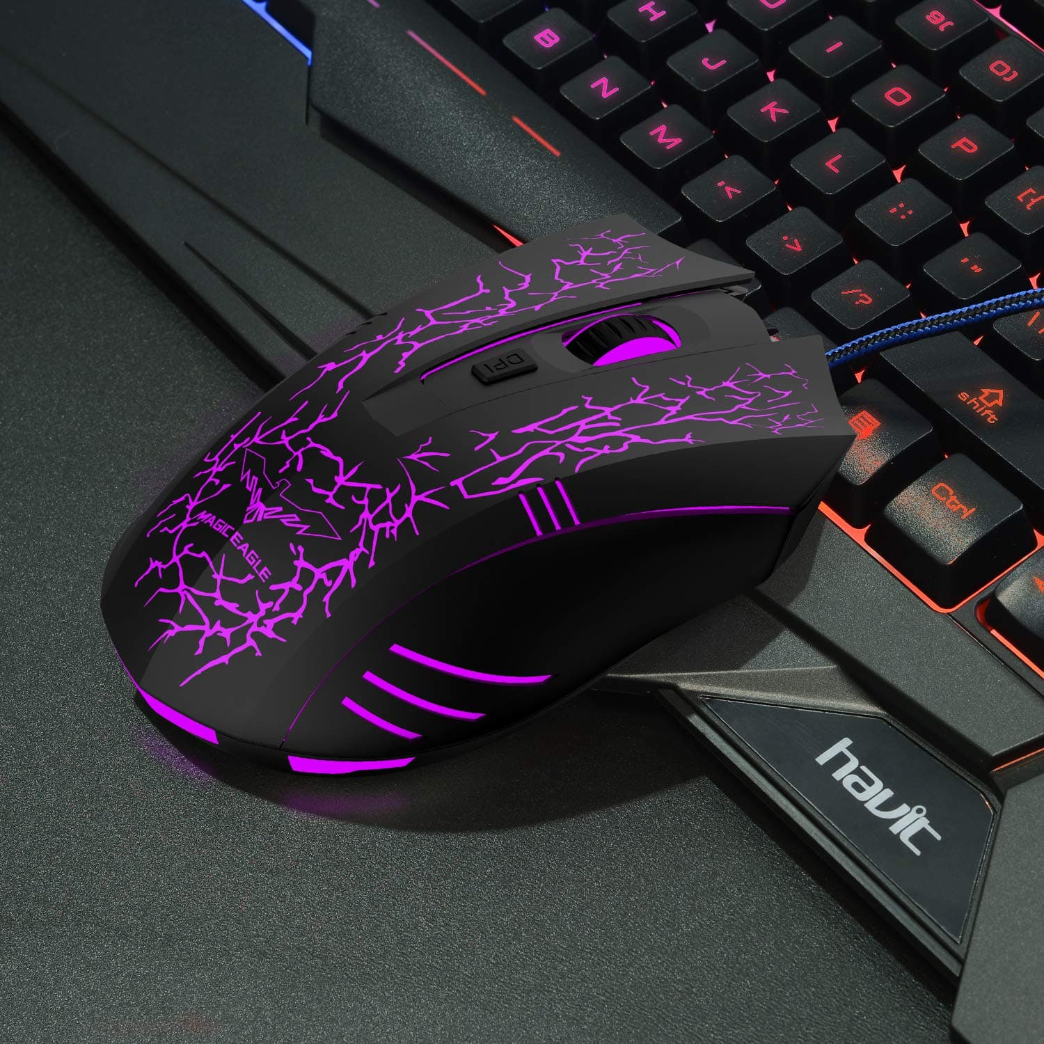 HAVIT HV-MS672 Ergonomic LED Stress-Ease Wired Mouse (Updated Version) - Image 3
